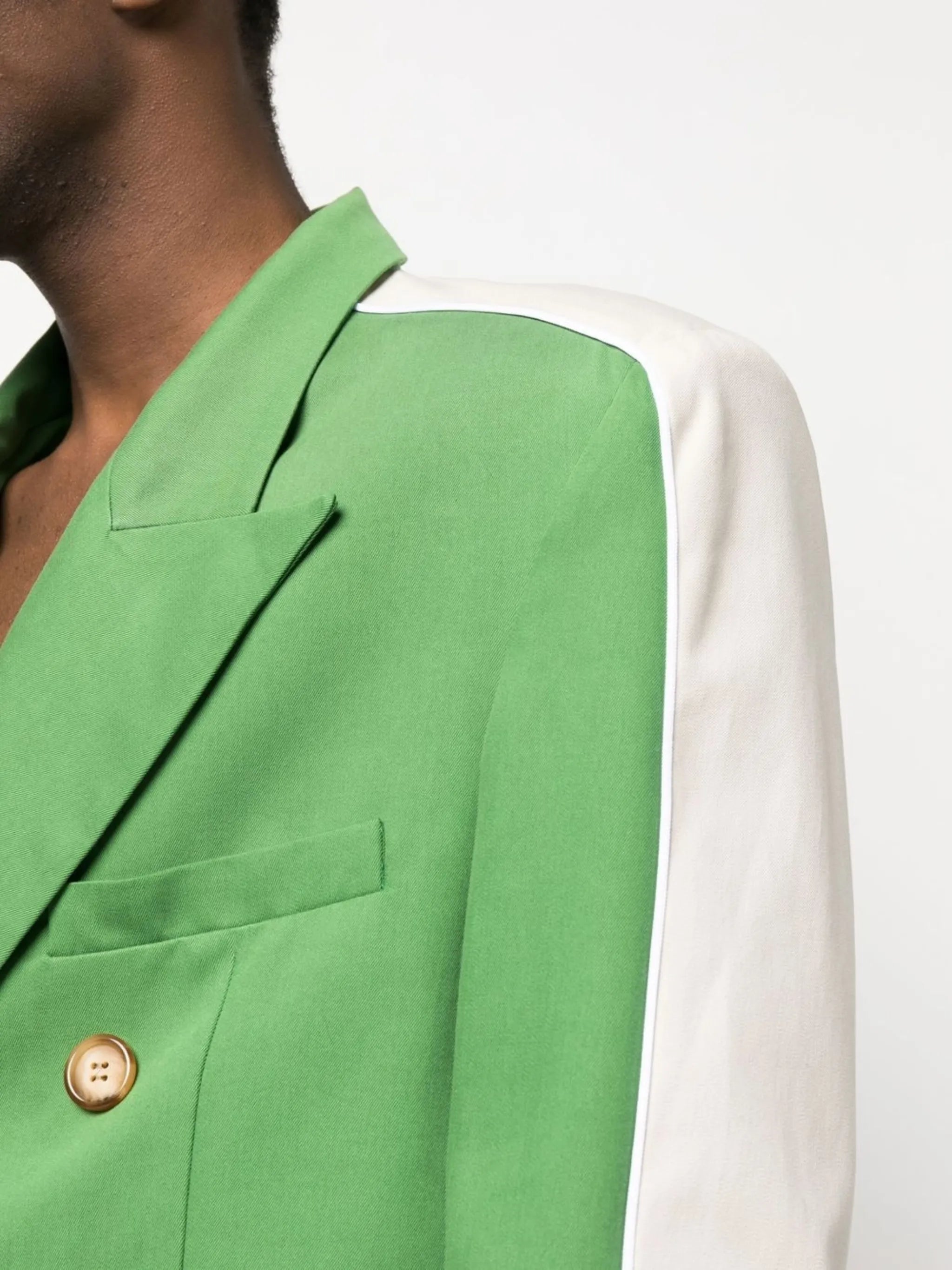 colour-block double-breasted blazer