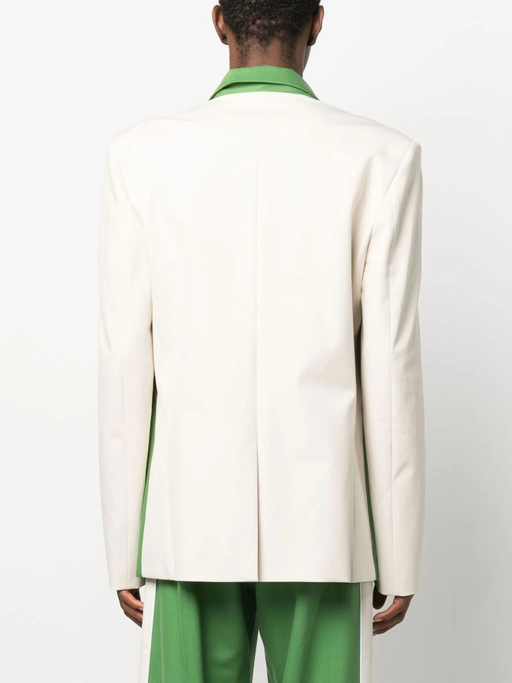 colour-block double-breasted blazer