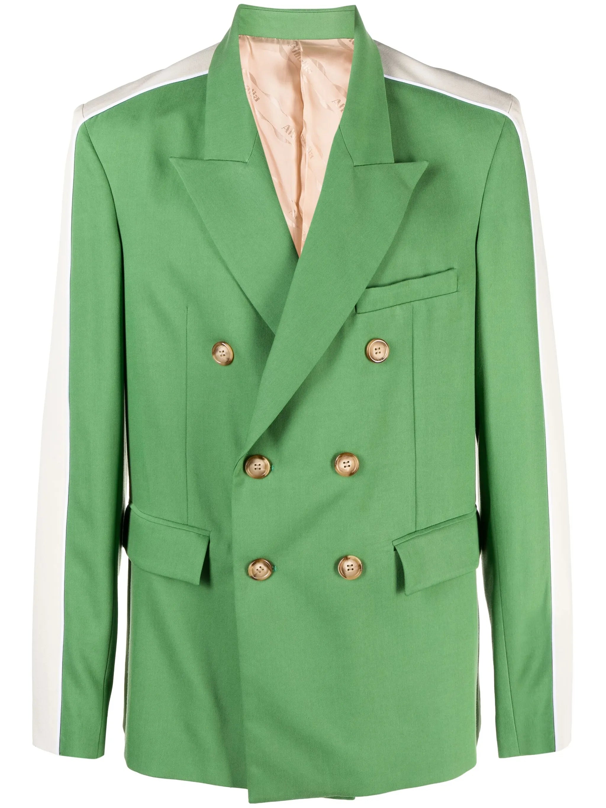 colour-block double-breasted blazer