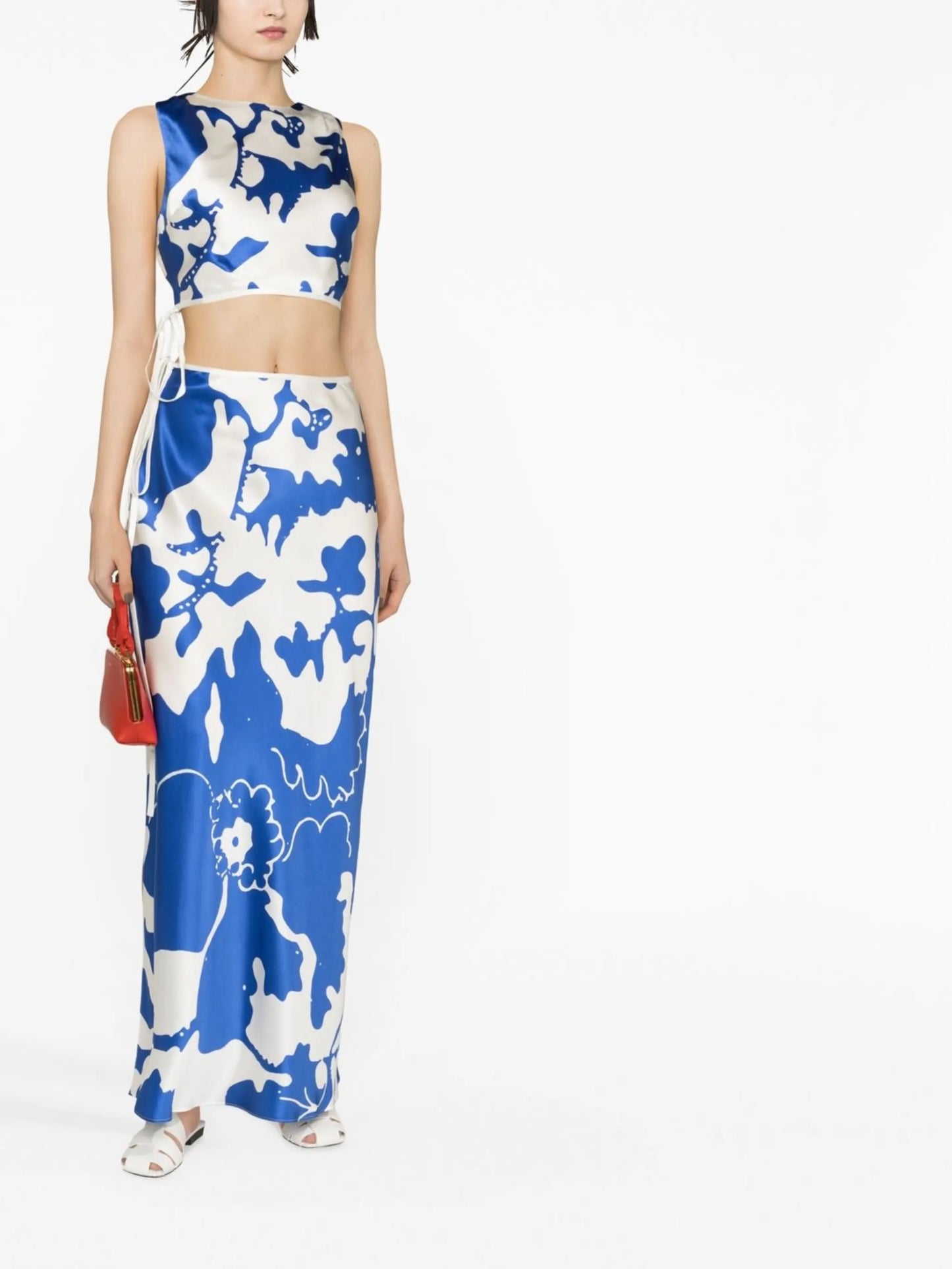 Esme floral-print cropped top