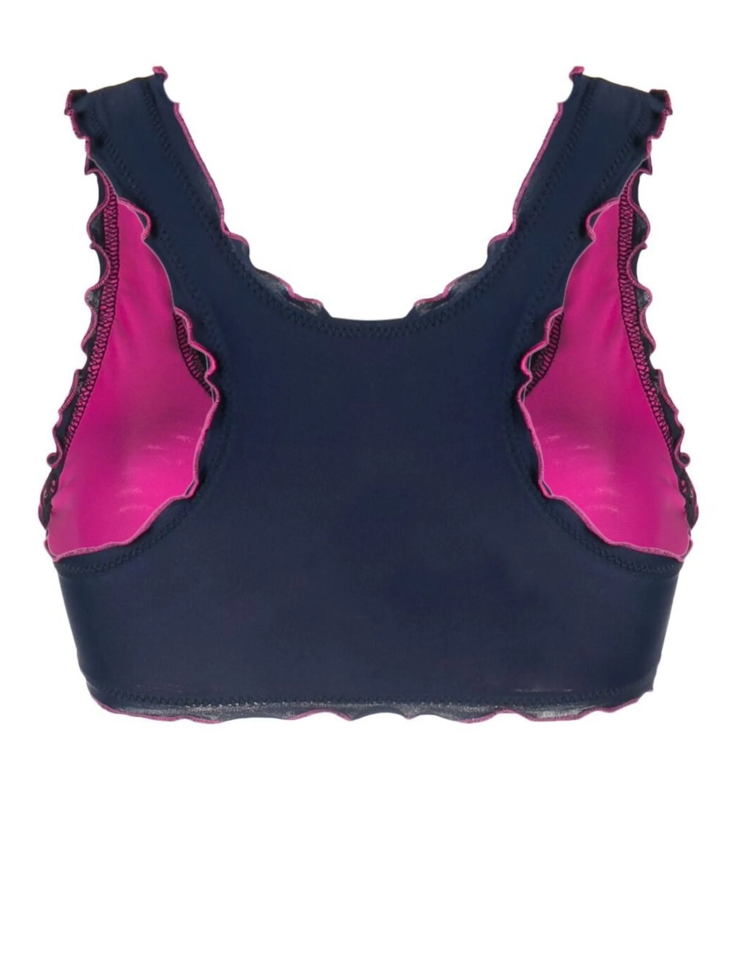 ruffled racerback bikini top