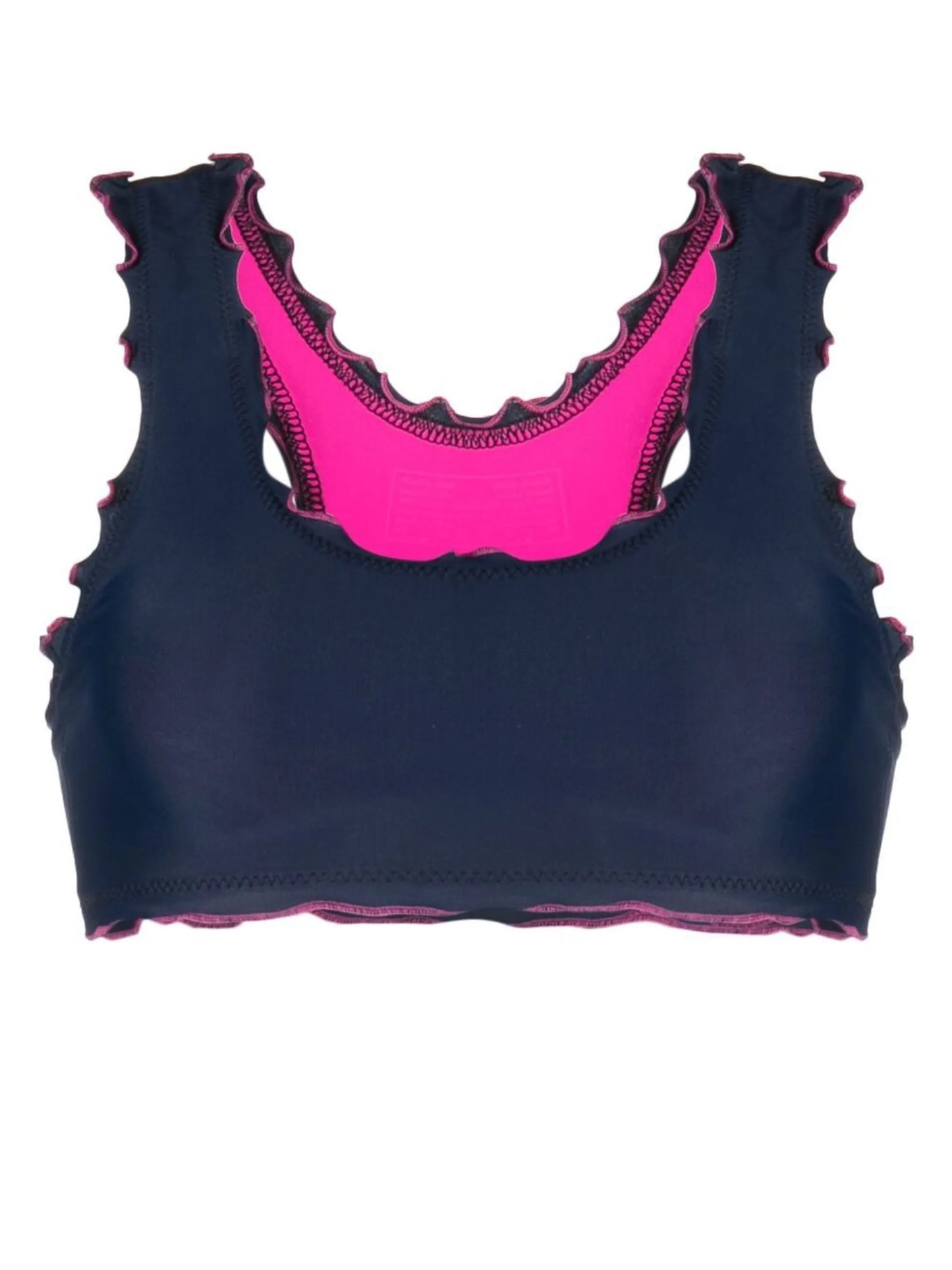 ruffled racerback bikini top