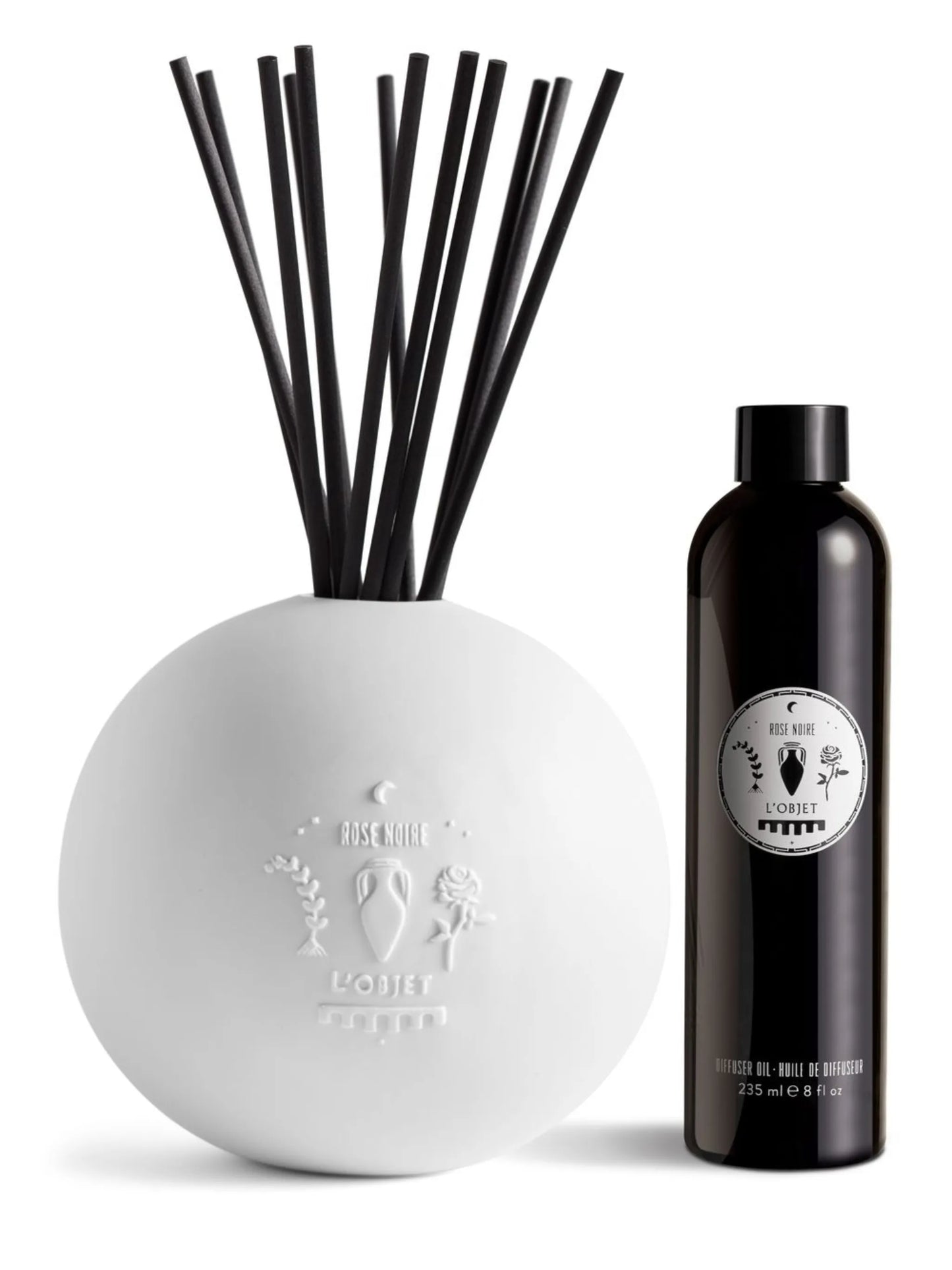 Rose Noire Porcelain Diffuser set