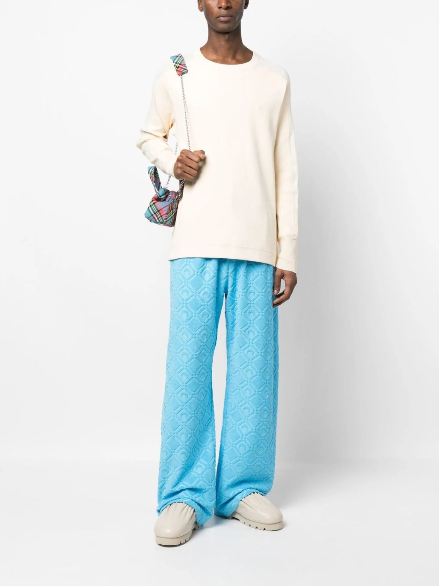 moon sponge jacquard track trousers