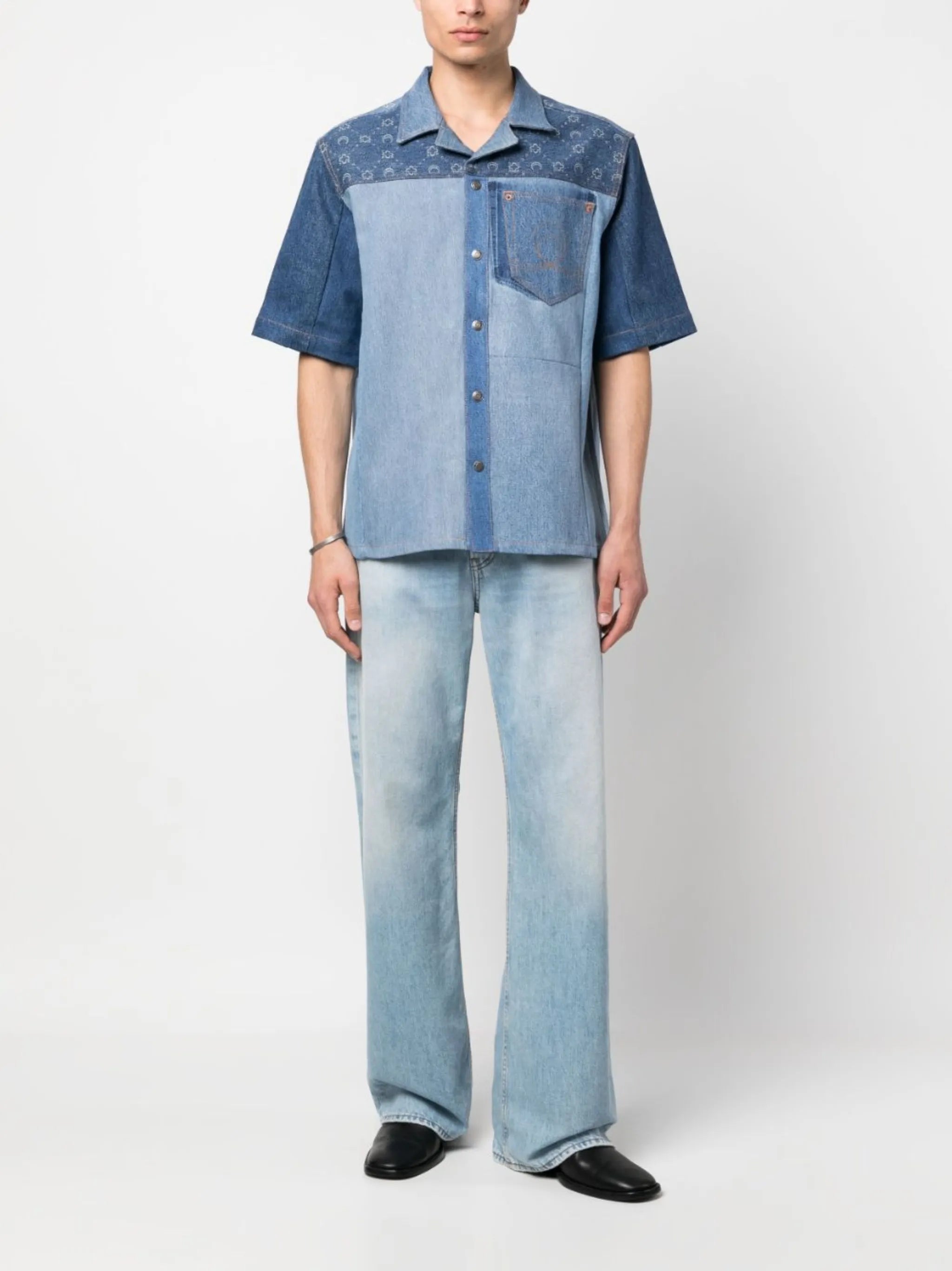 Regenerated denim shirt