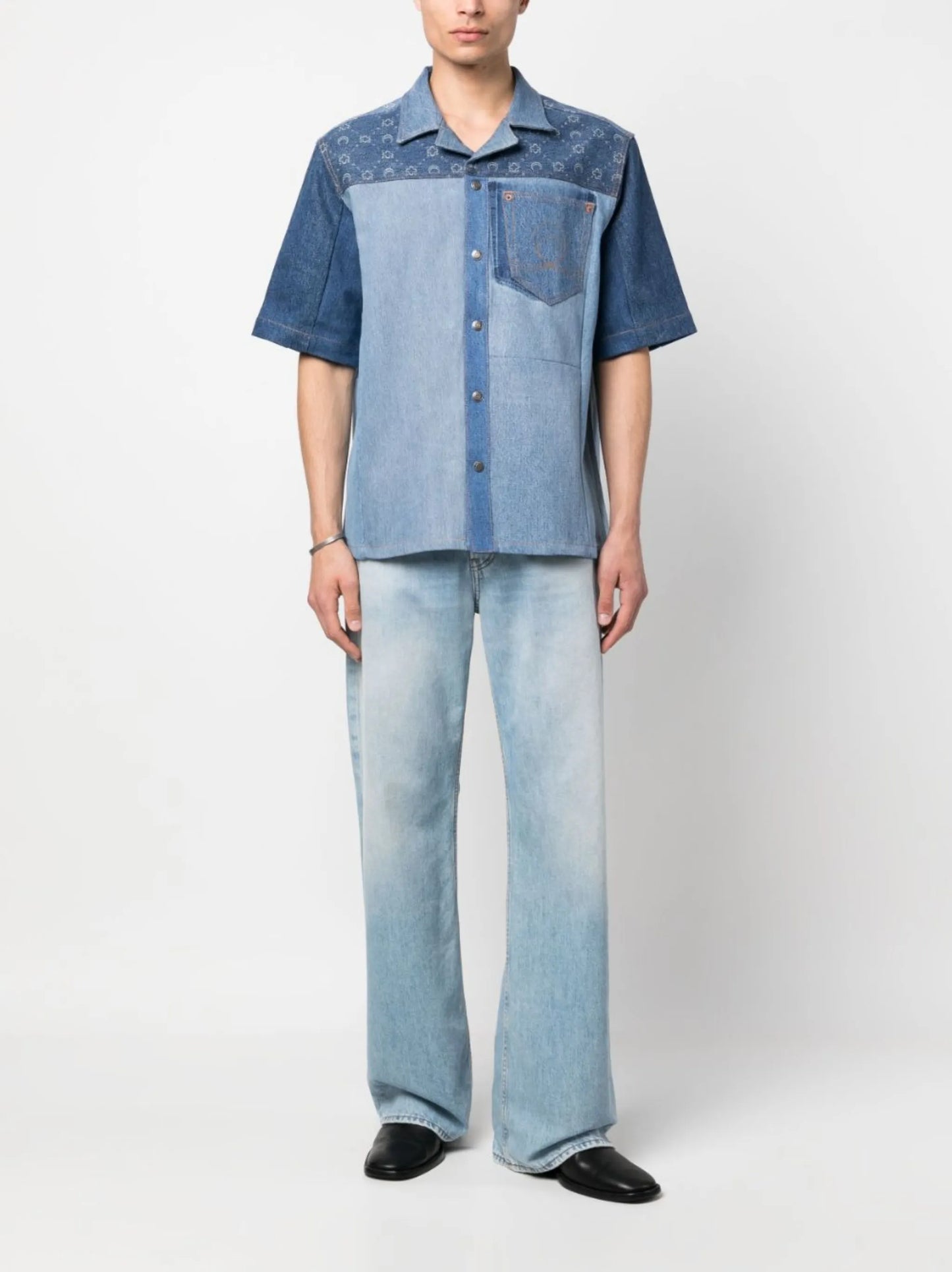 Regenerated denim shirt