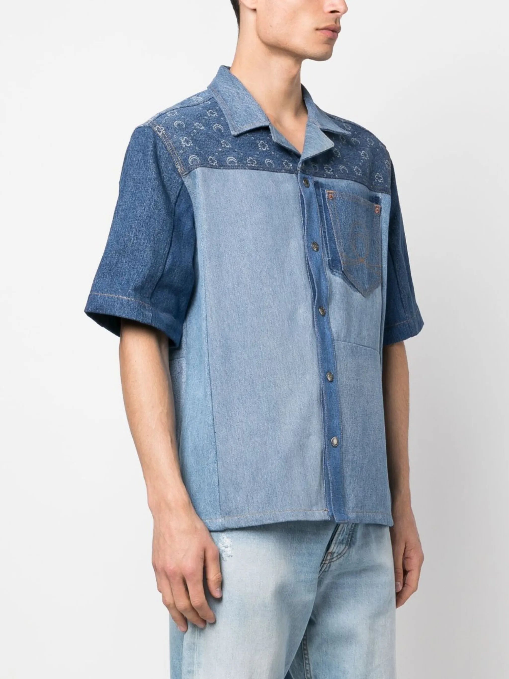 Regenerated denim shirt
