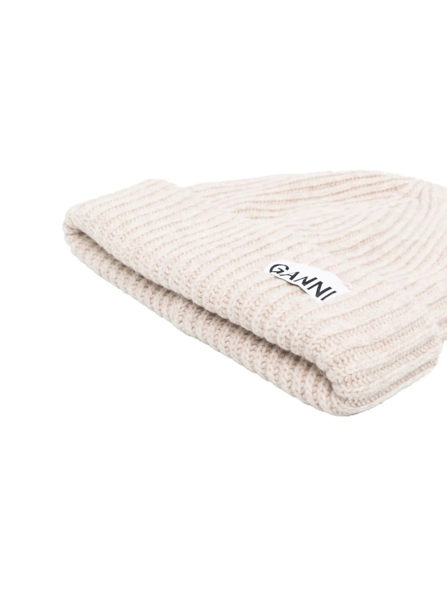 ribbed-knit beanie hat
