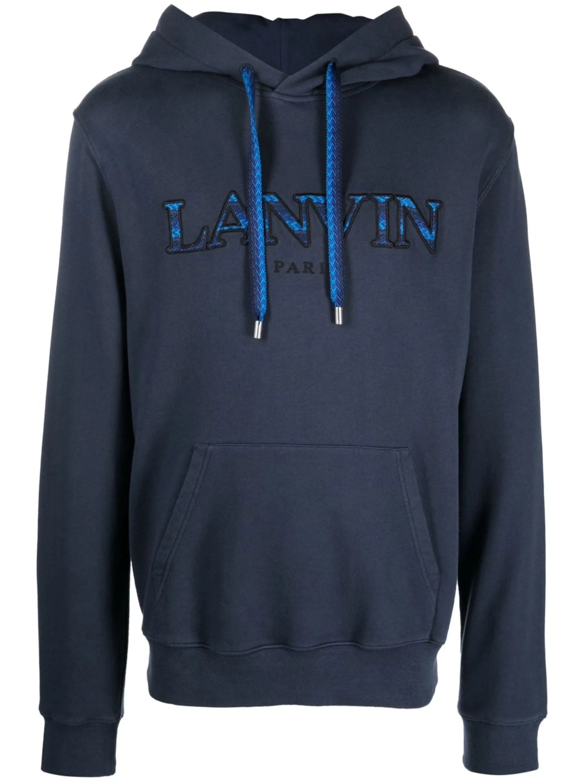 embroidered-logo hoodie