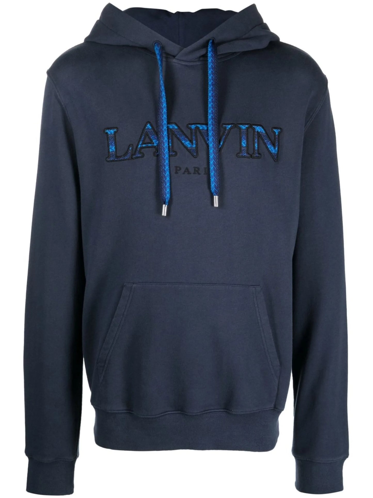 embroidered-logo hoodie