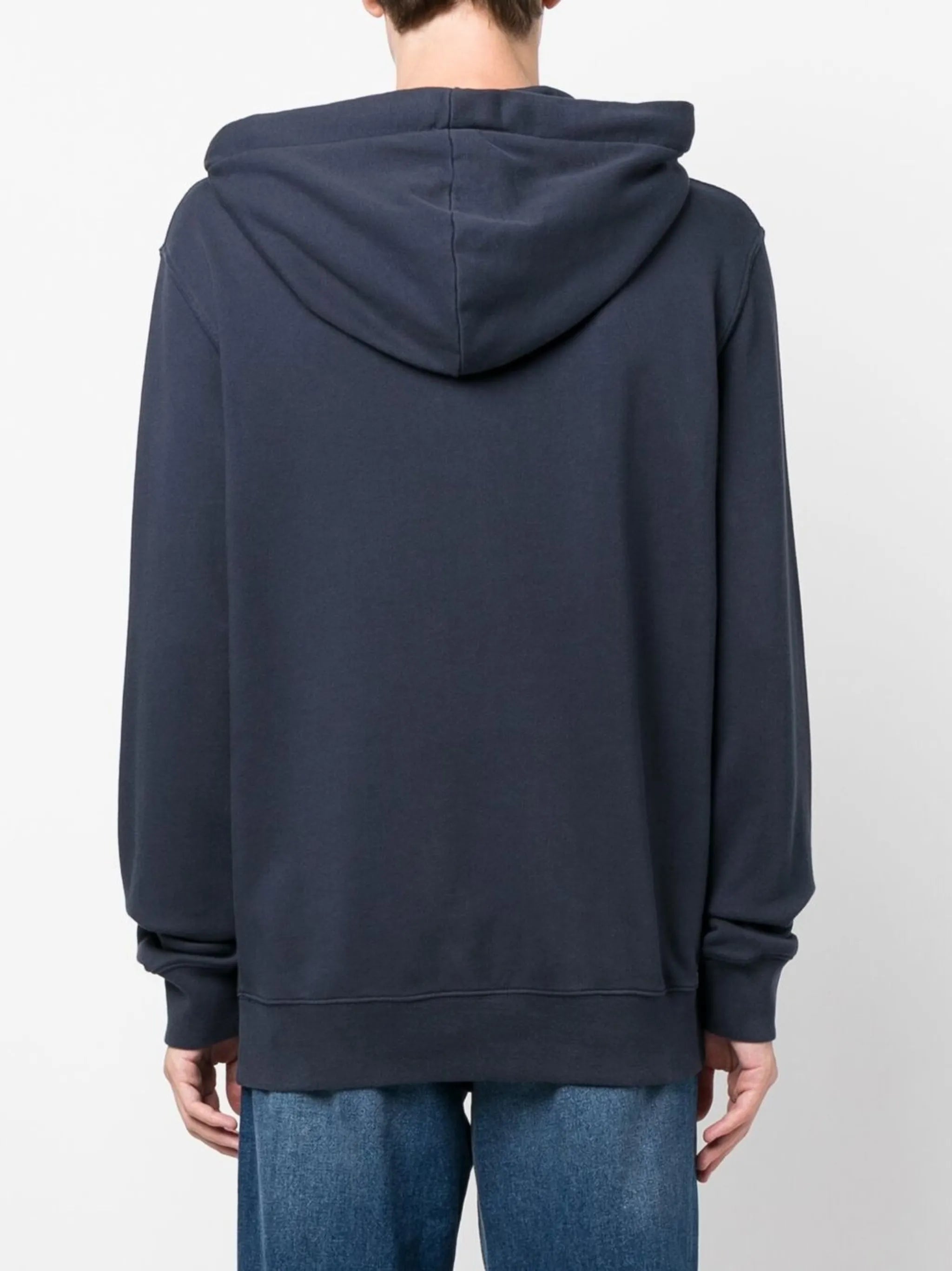 embroidered-logo hoodie