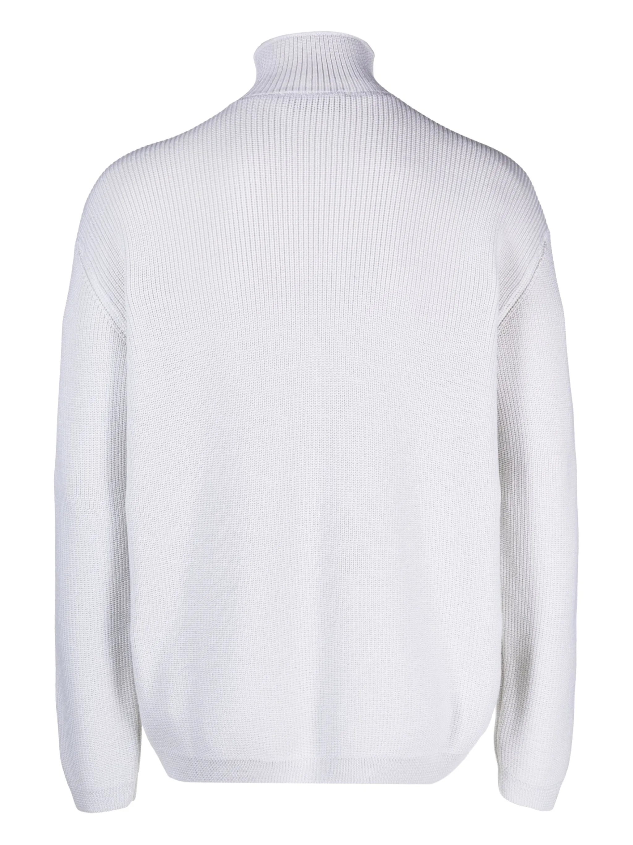 zipped funnel-neck jumper