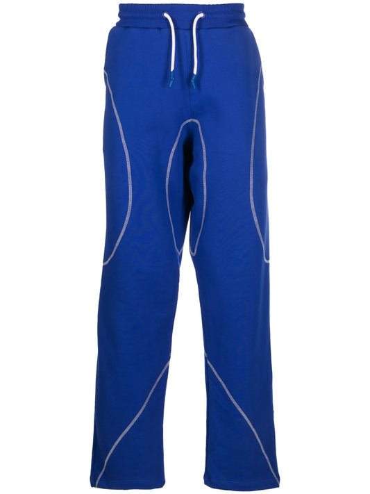 contrast-stitching track pants