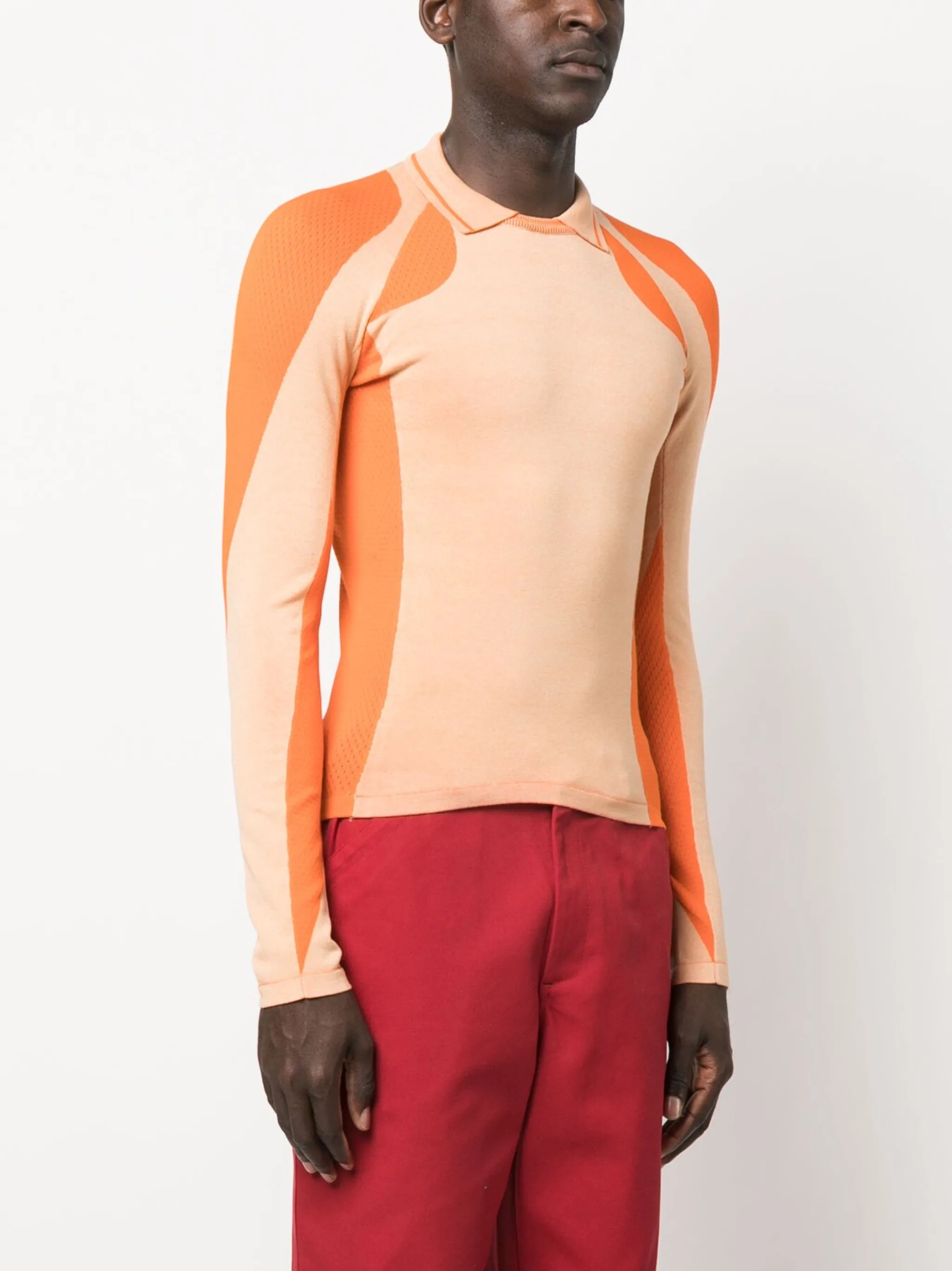 panelled knit compression top