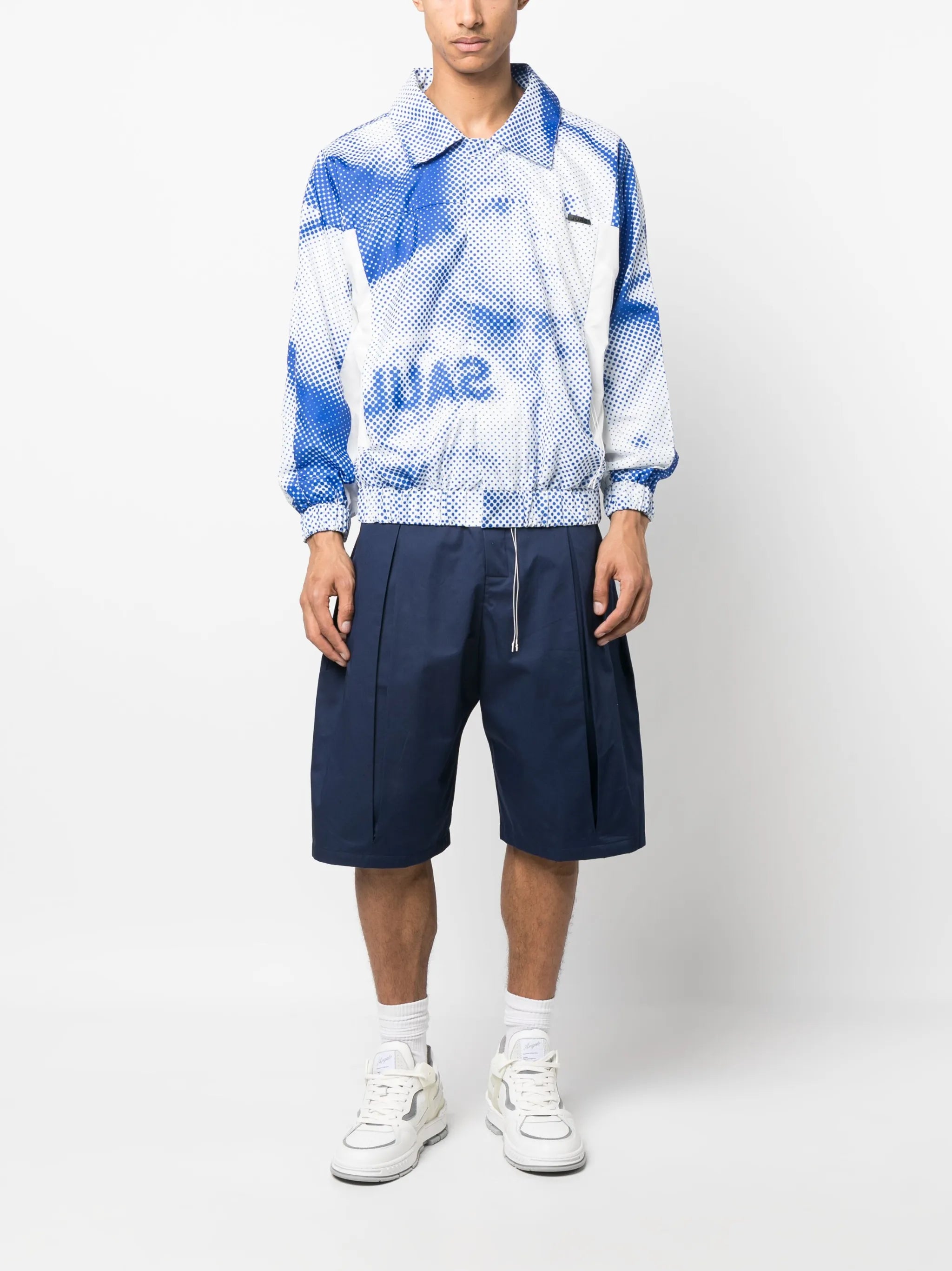 graphic-print long-sleeve shirt