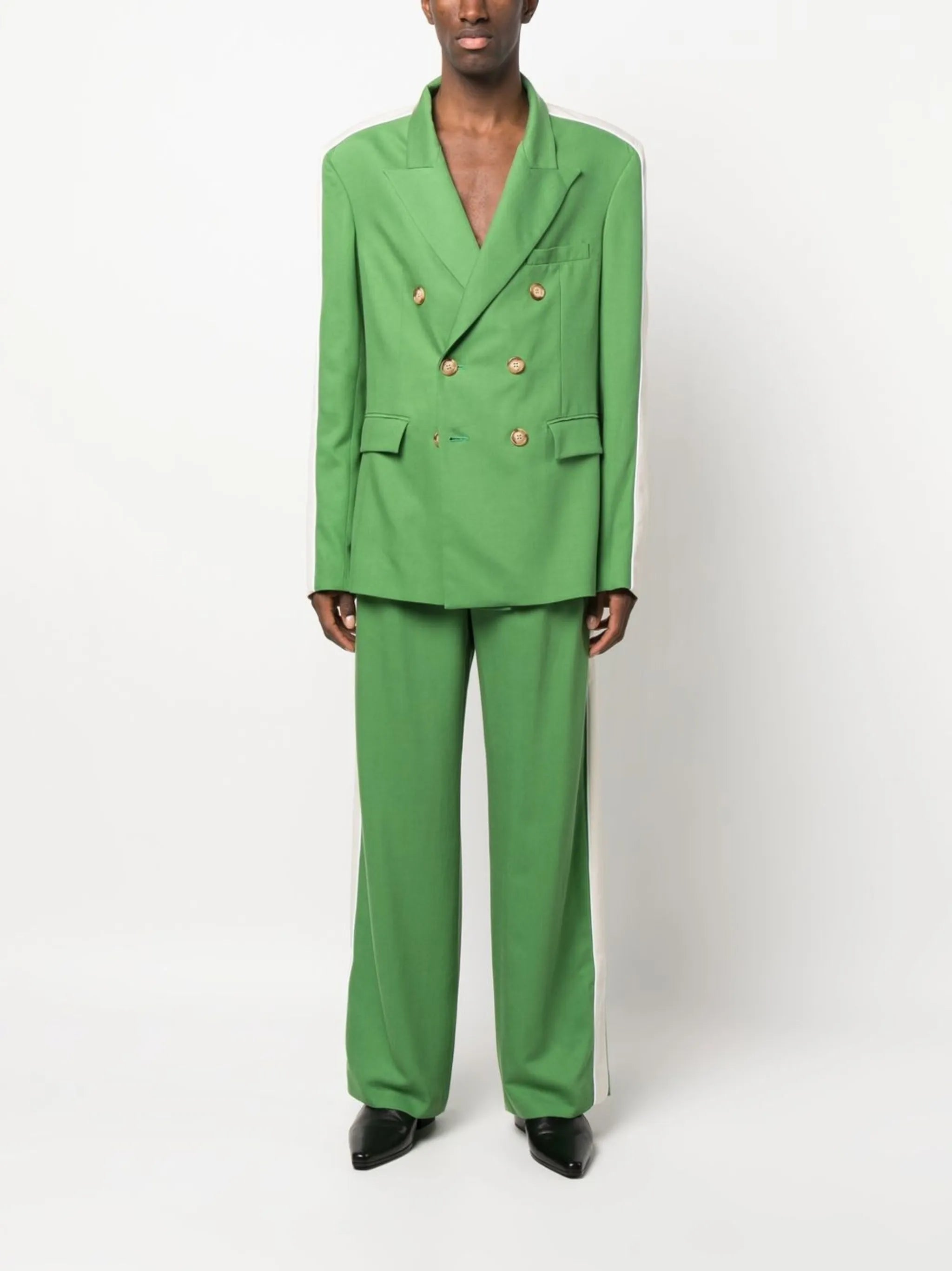 wide-leg tailores trousers