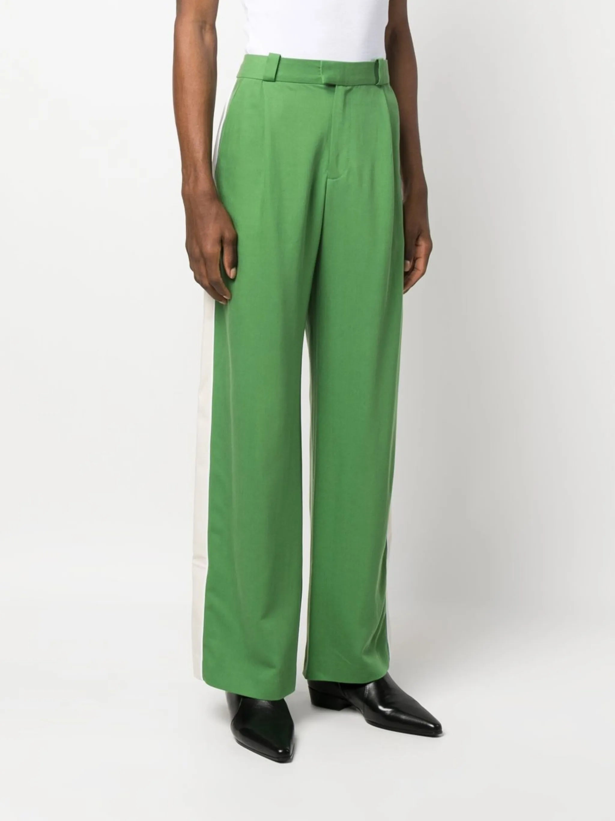wide-leg tailores trousers