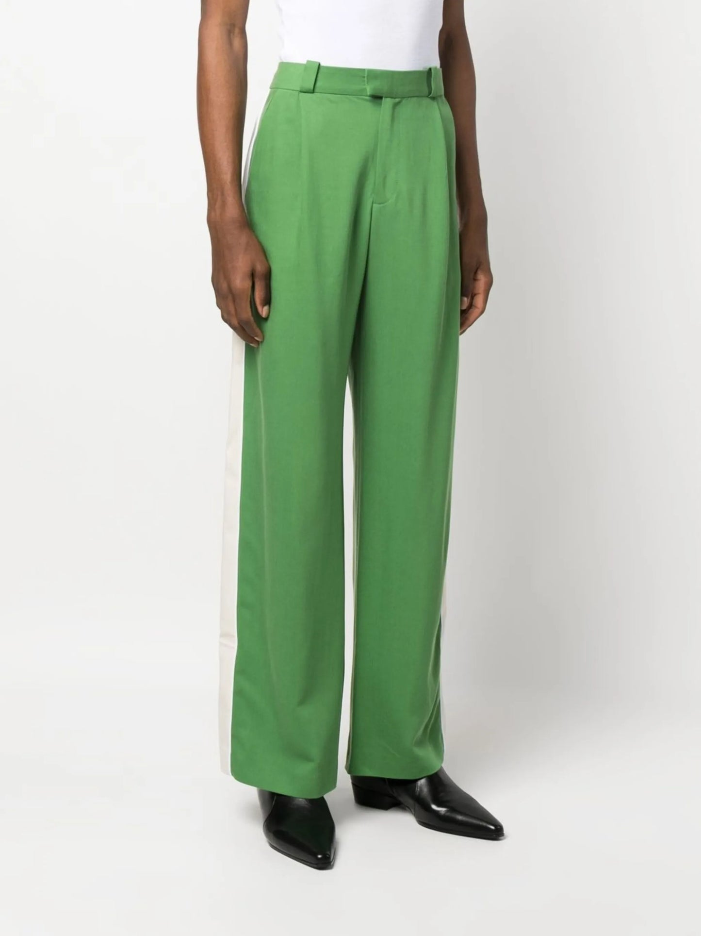 wide-leg tailores trousers