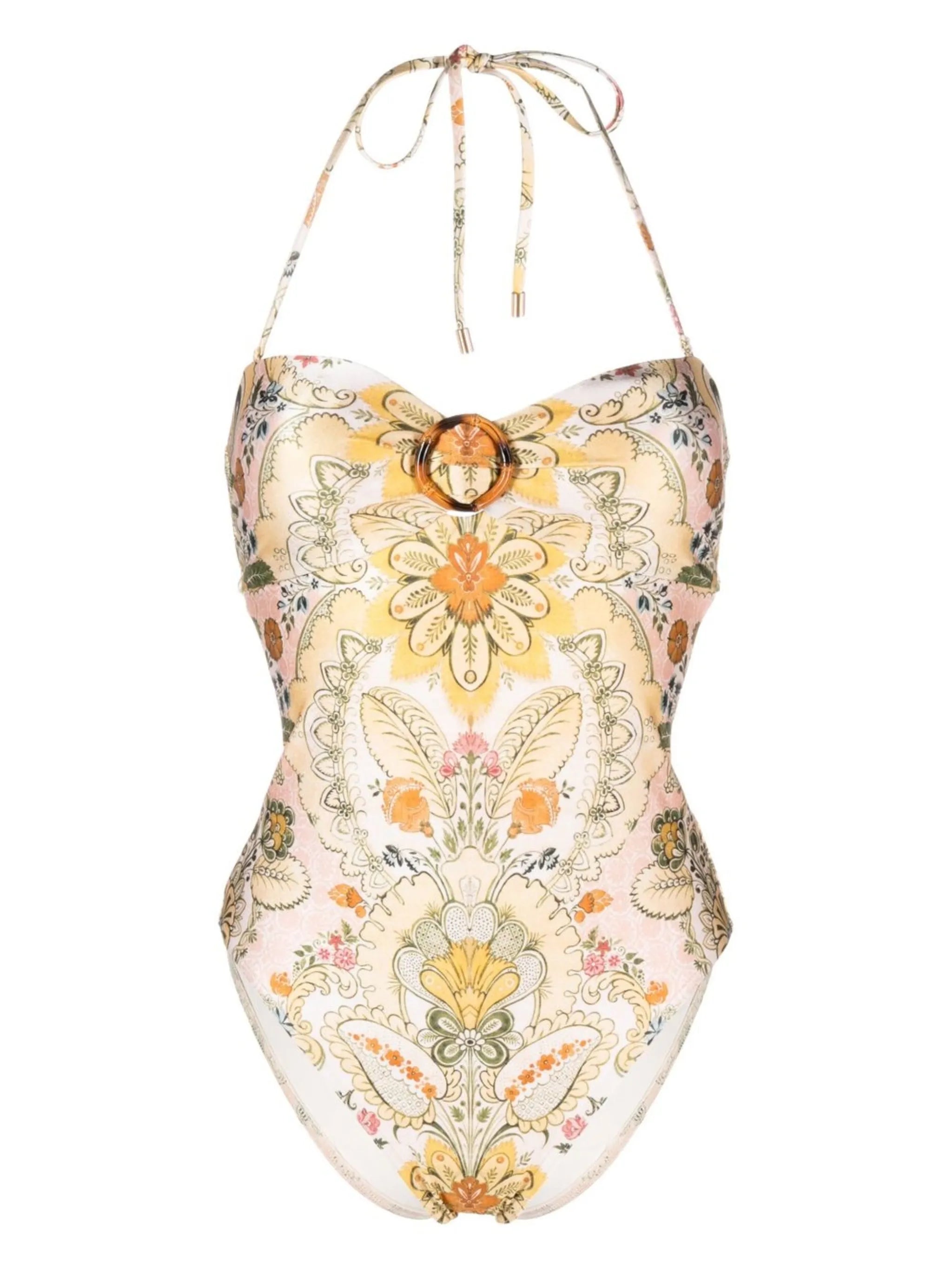 baroque pattern-print swimsuit