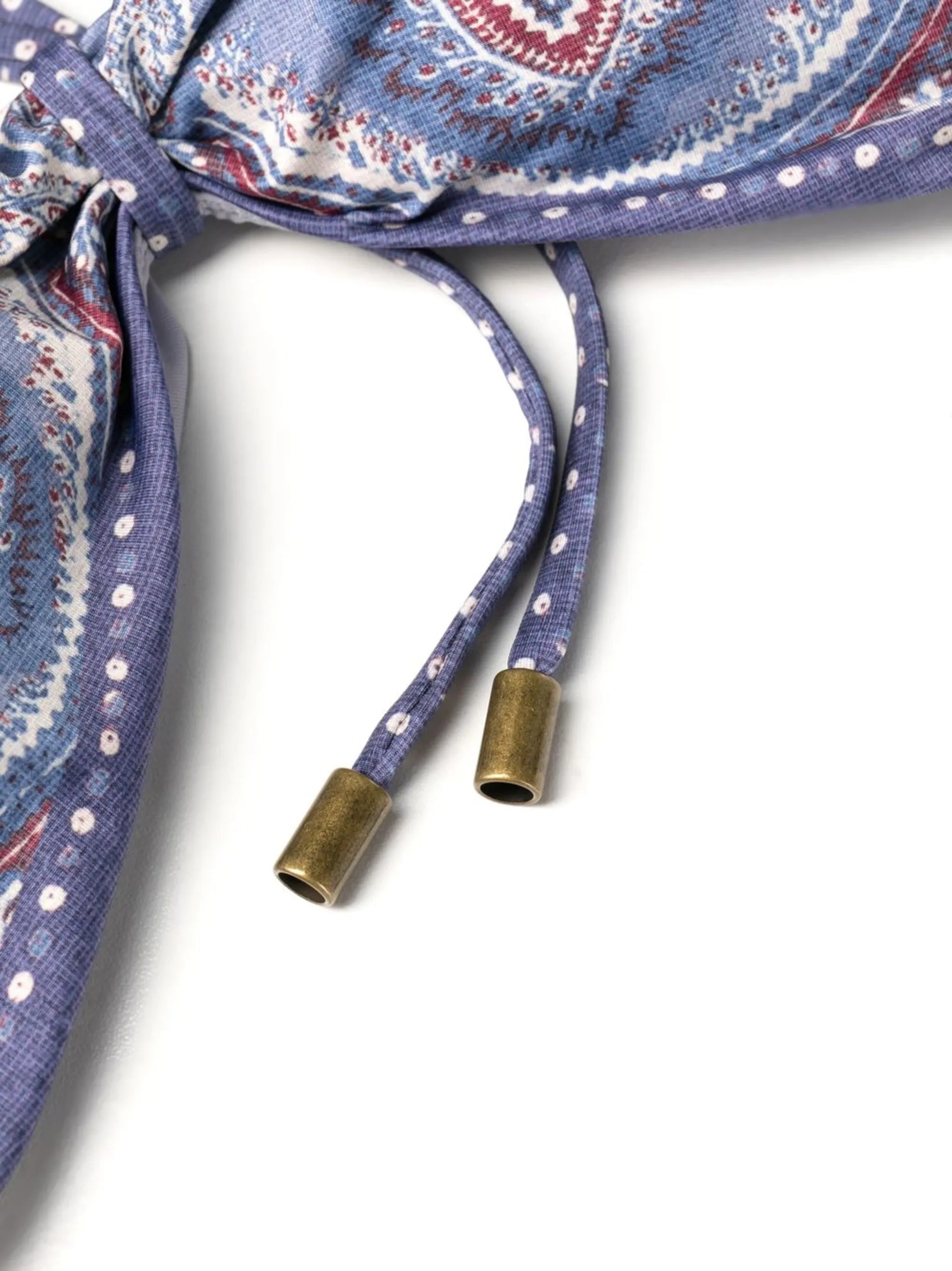 paisley-print halterneck bikini