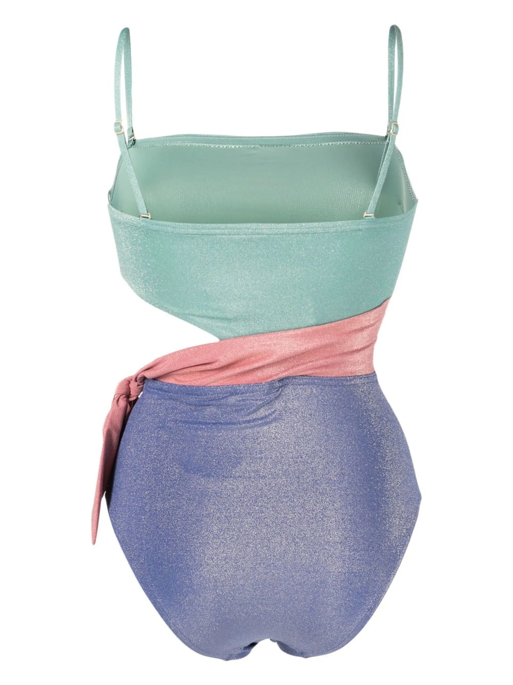 Clover lurex scarf-tie swimsuit