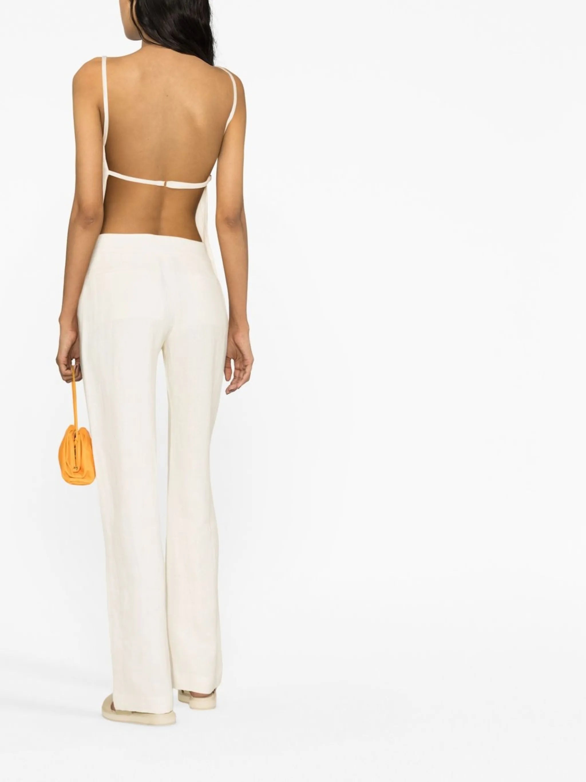 linen square-neck camisole-top
