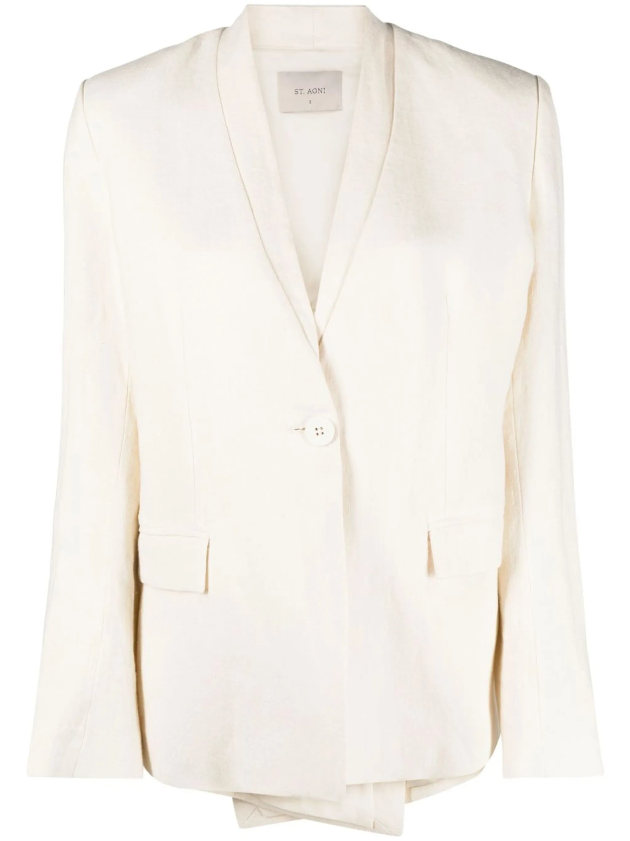 linen cutout blazer