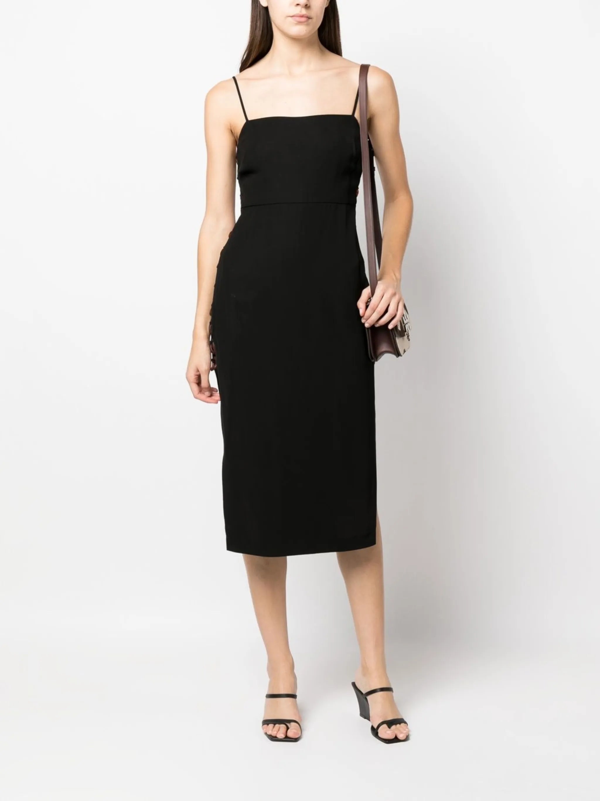 side cut-out midi dress