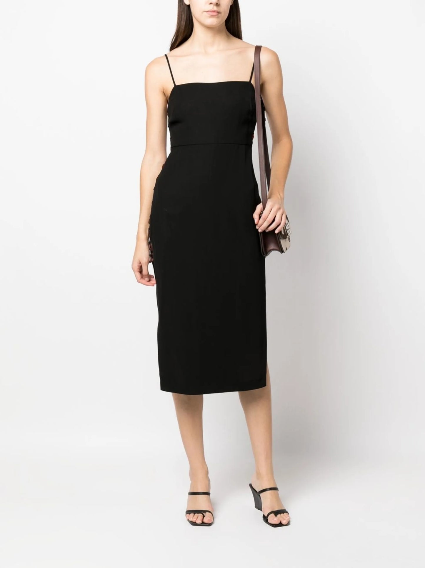 side cut-out midi dress