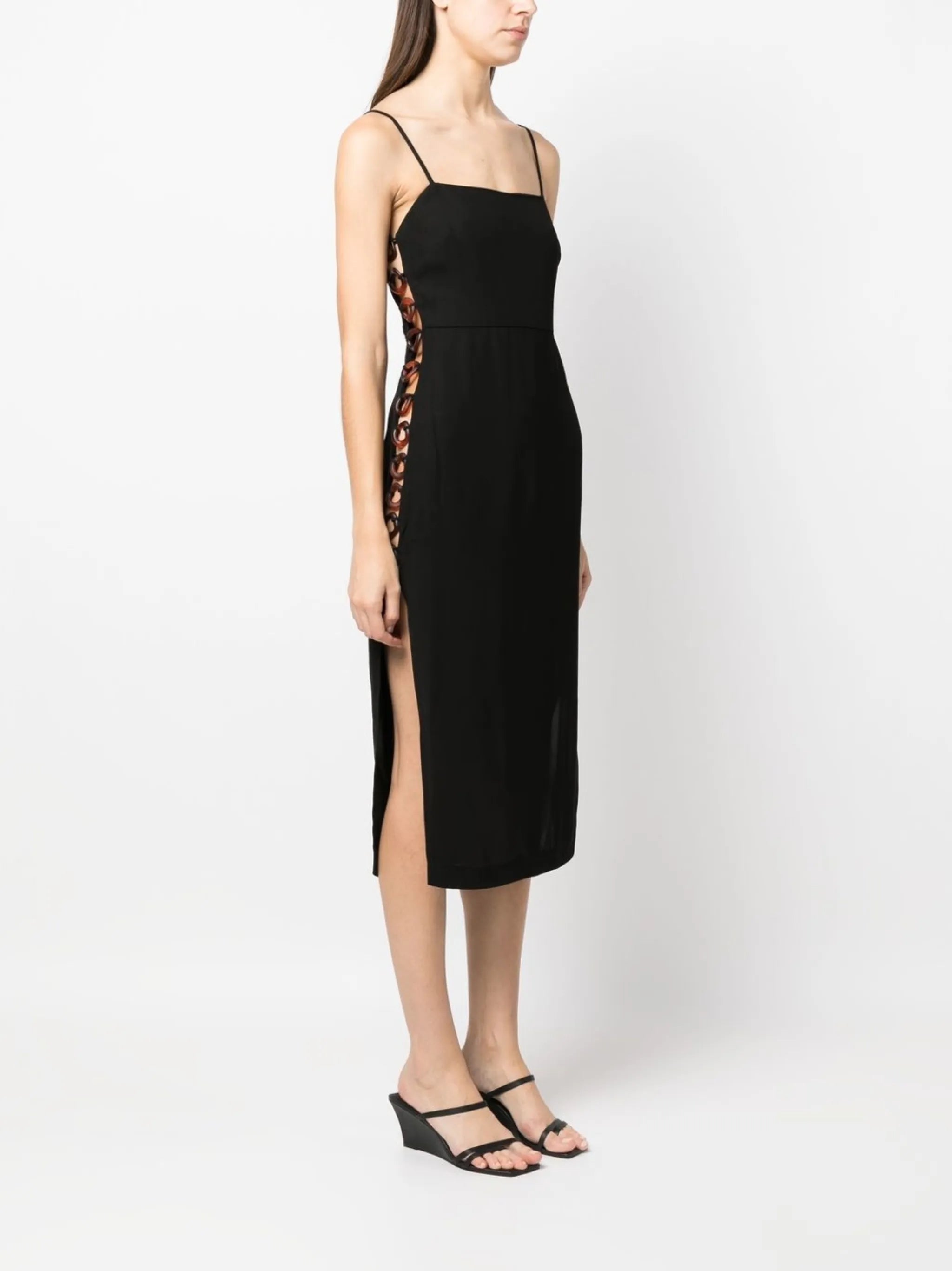 side cut-out midi dress