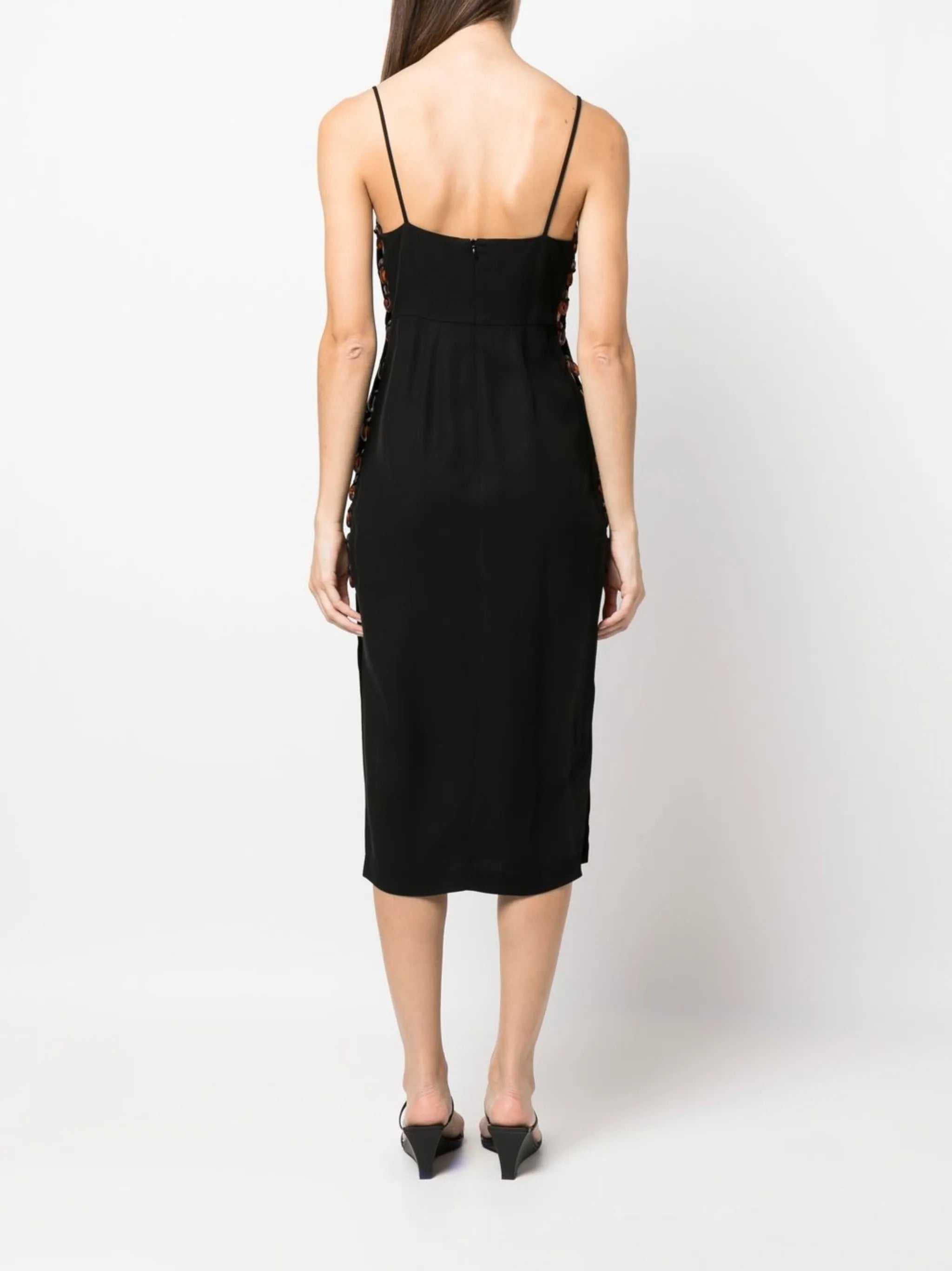 side cut-out midi dress