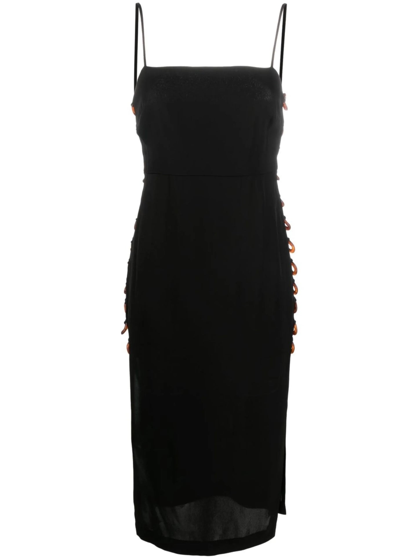 side cut-out midi dress