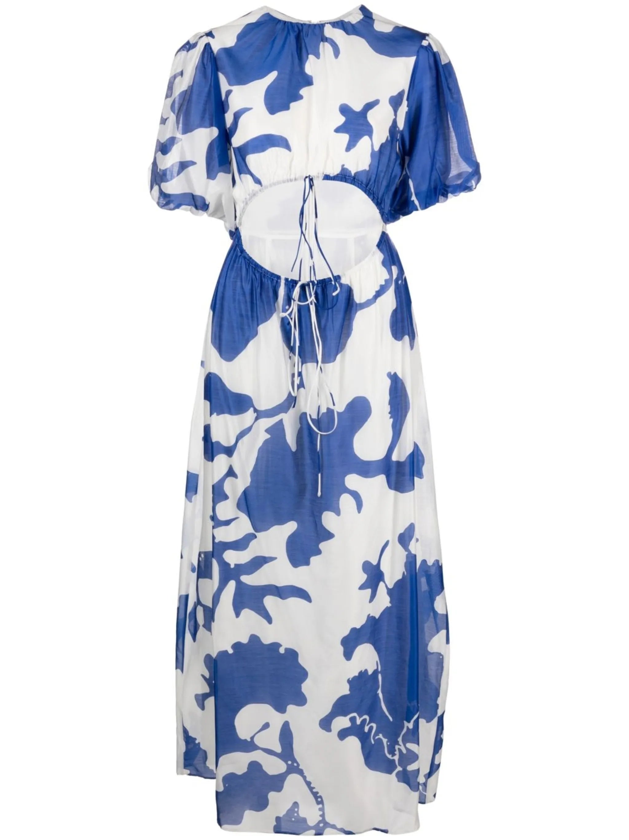 Vivi abstract-print puff-sleeve maxi dress