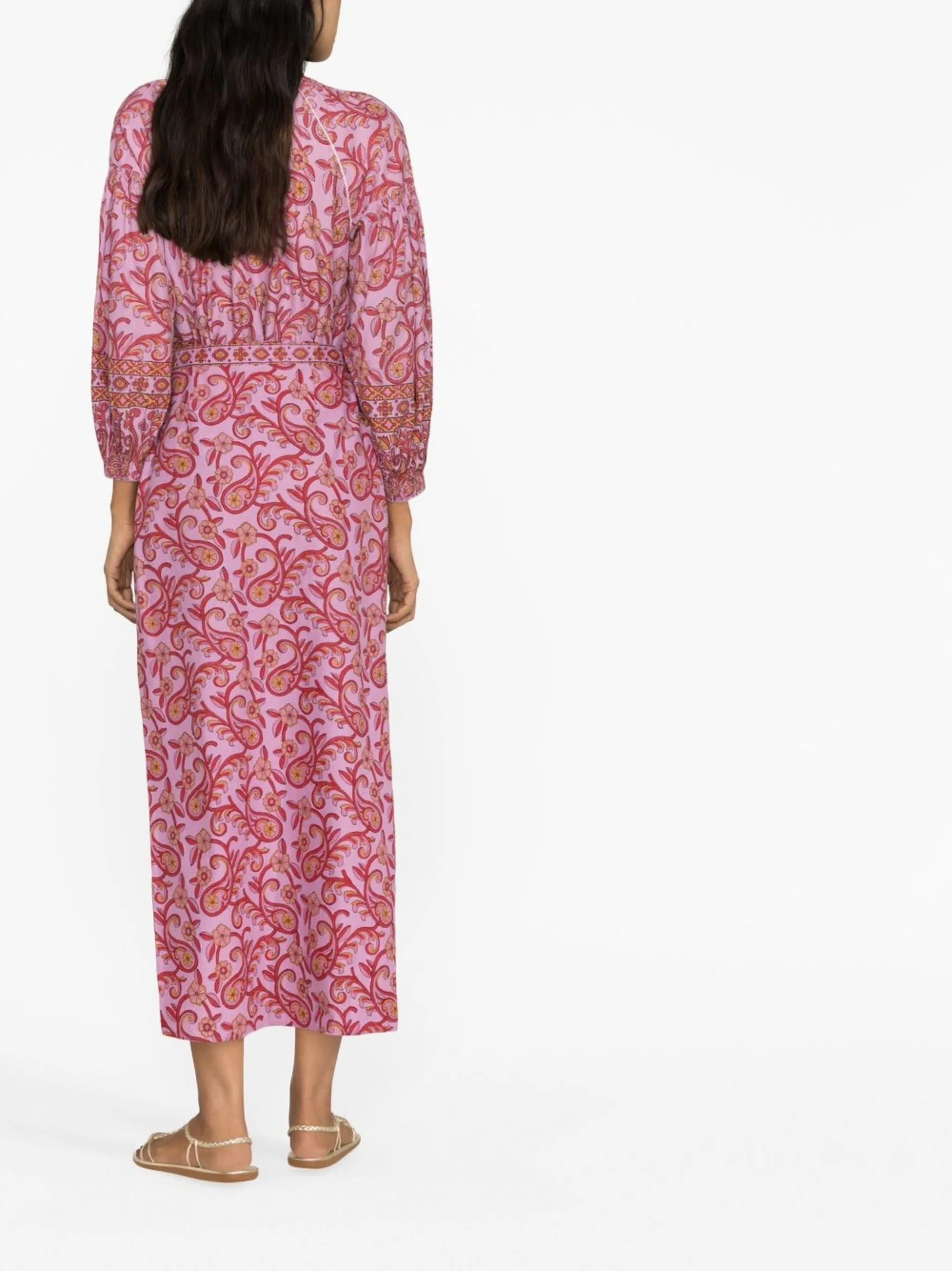 paisley-print wrap skirt