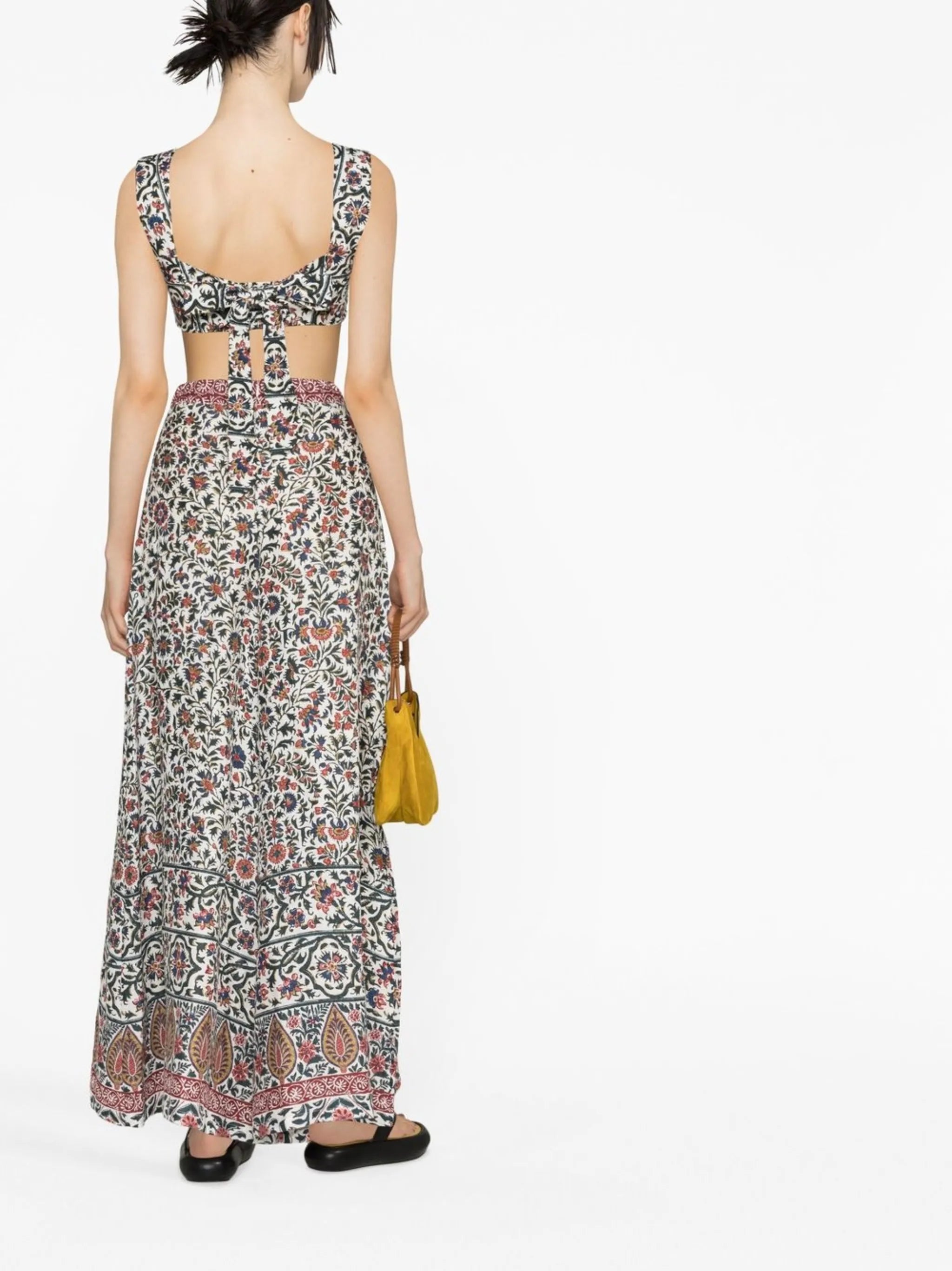 Verbena paisley-print crop top