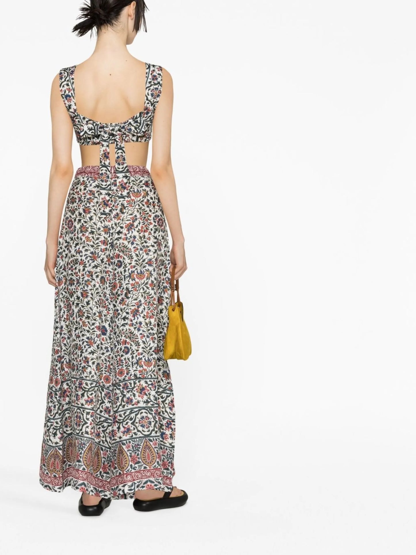 Verbena paisley-print crop top