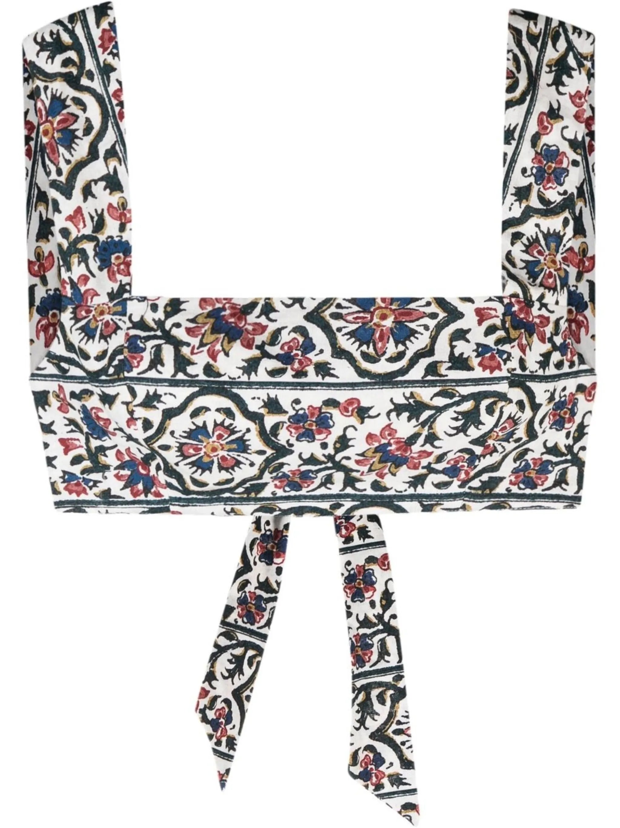 Verbena paisley-print crop top