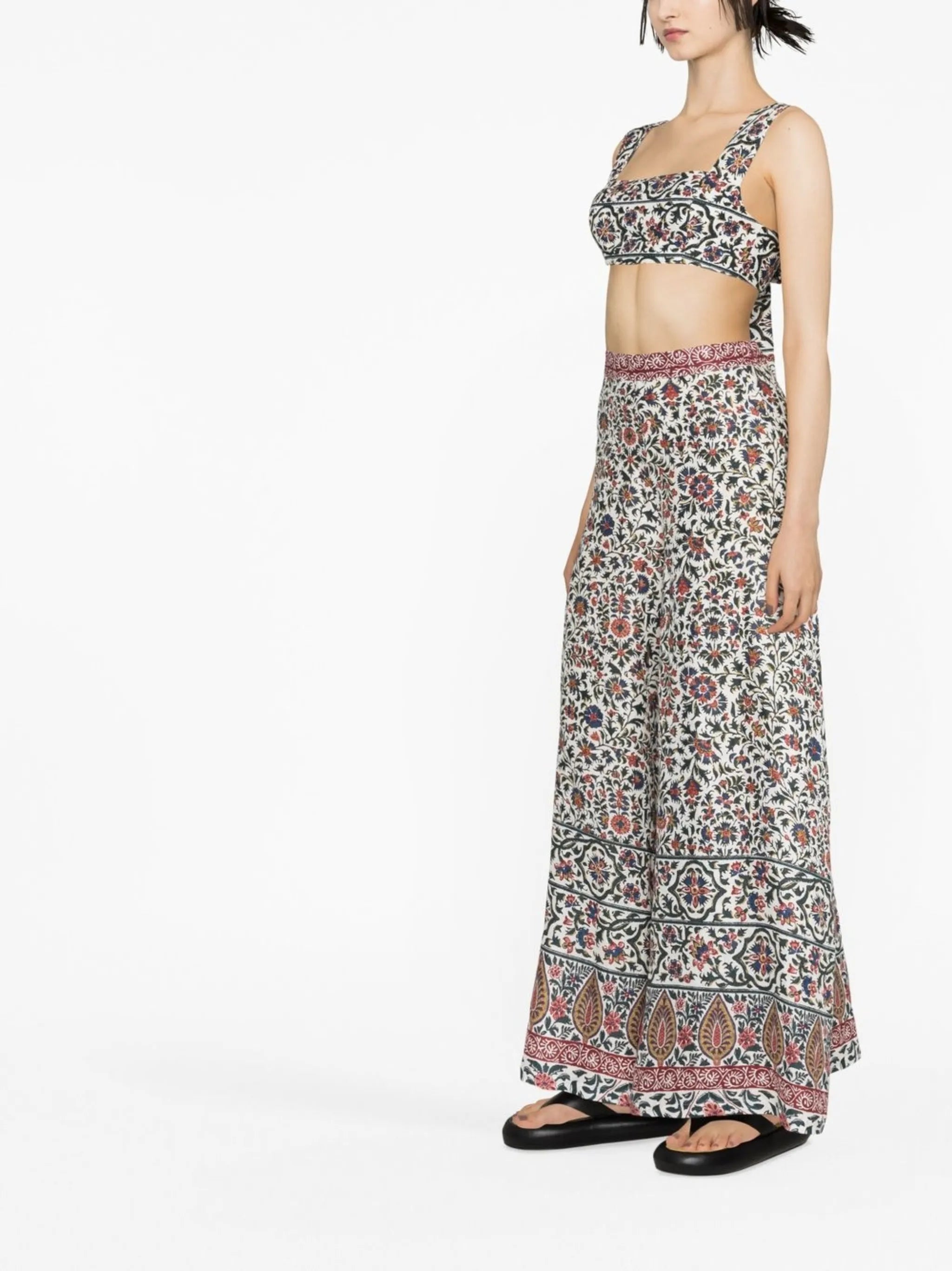 Verbena paisley-print crop top