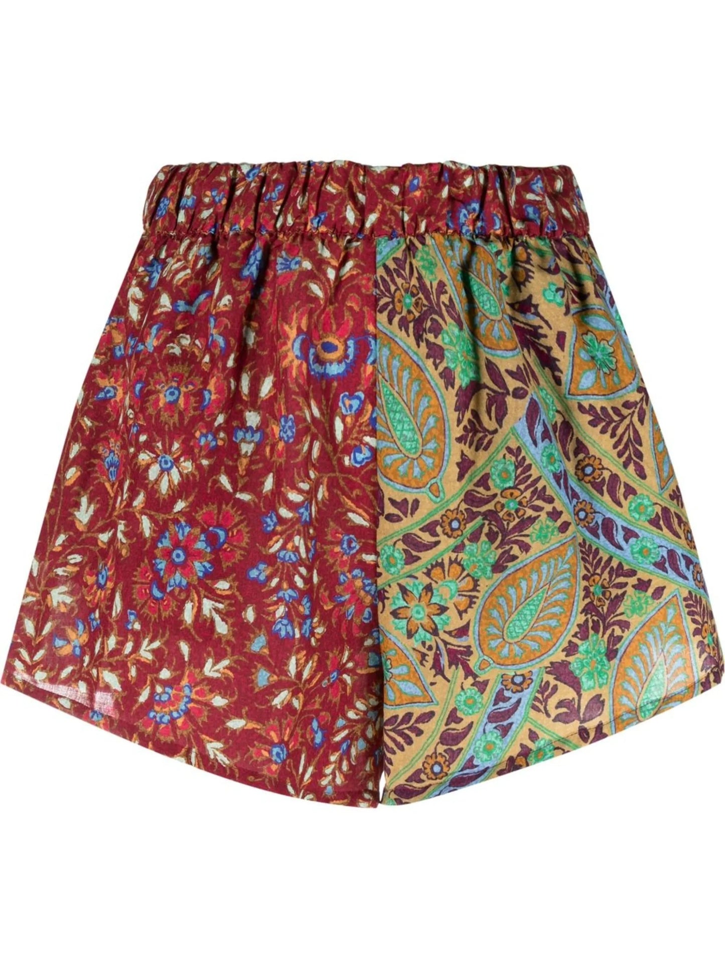 Es Canar mix-print shorts