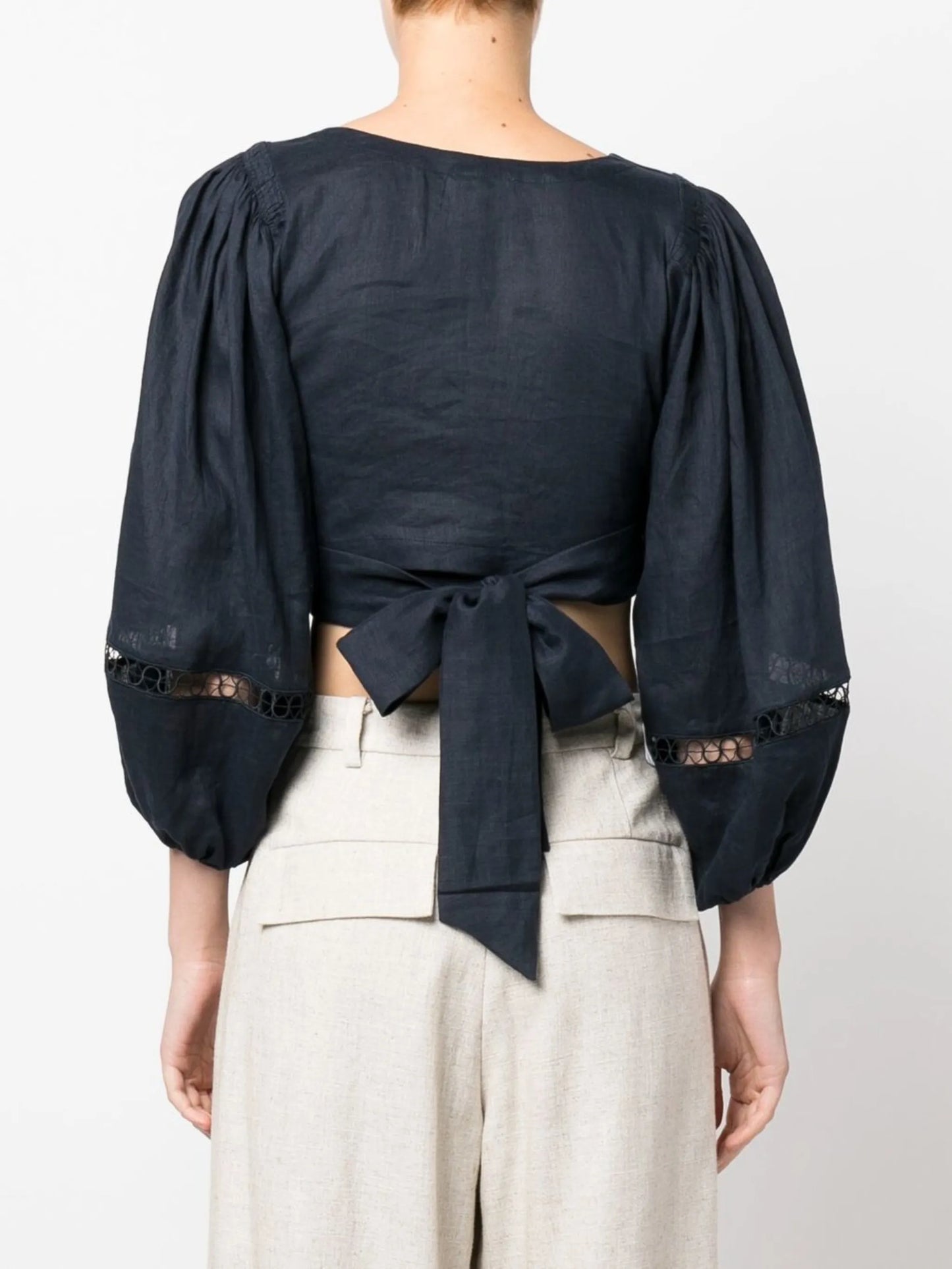 self-tie wrap crop top