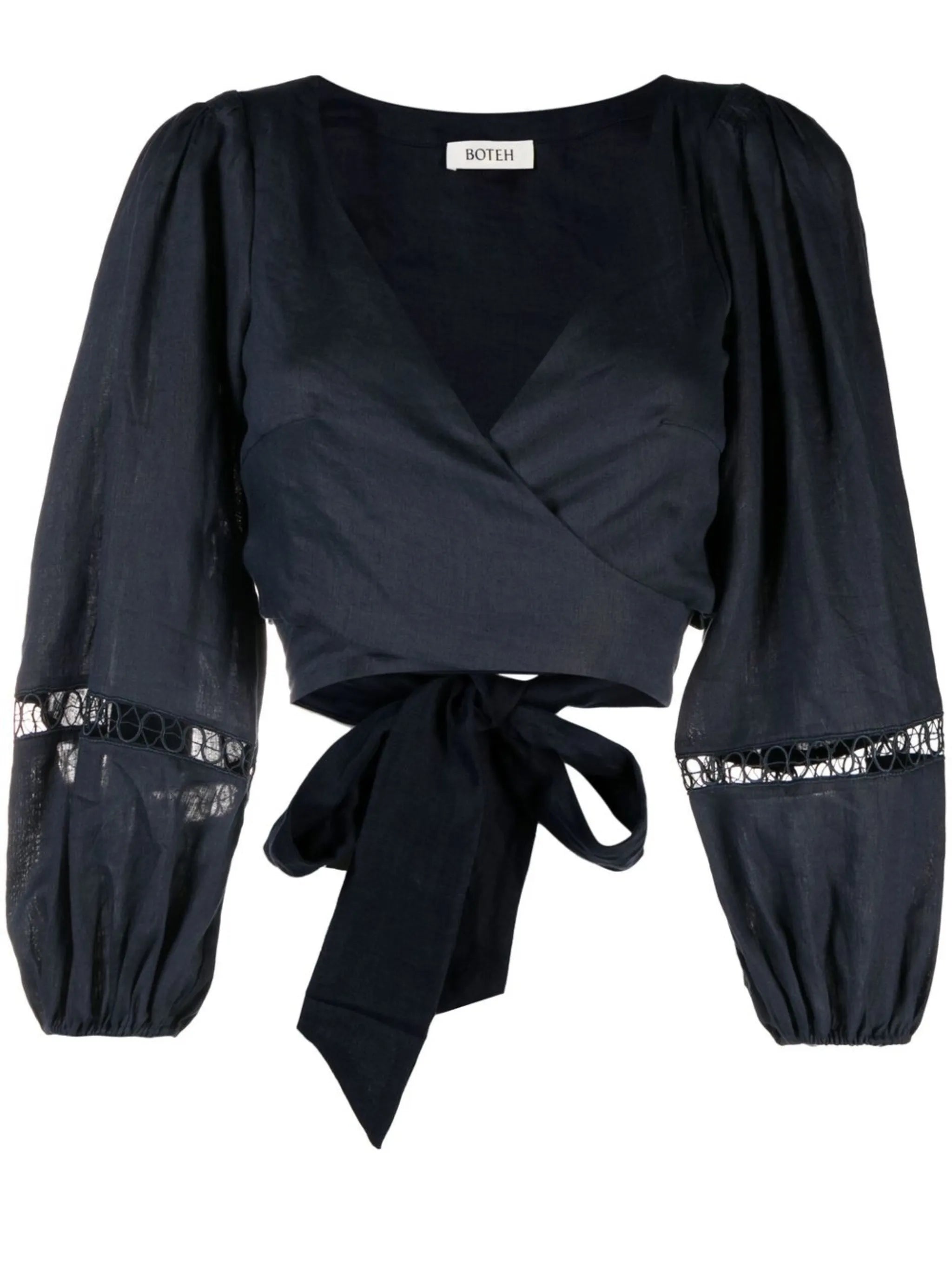 self-tie wrap crop top
