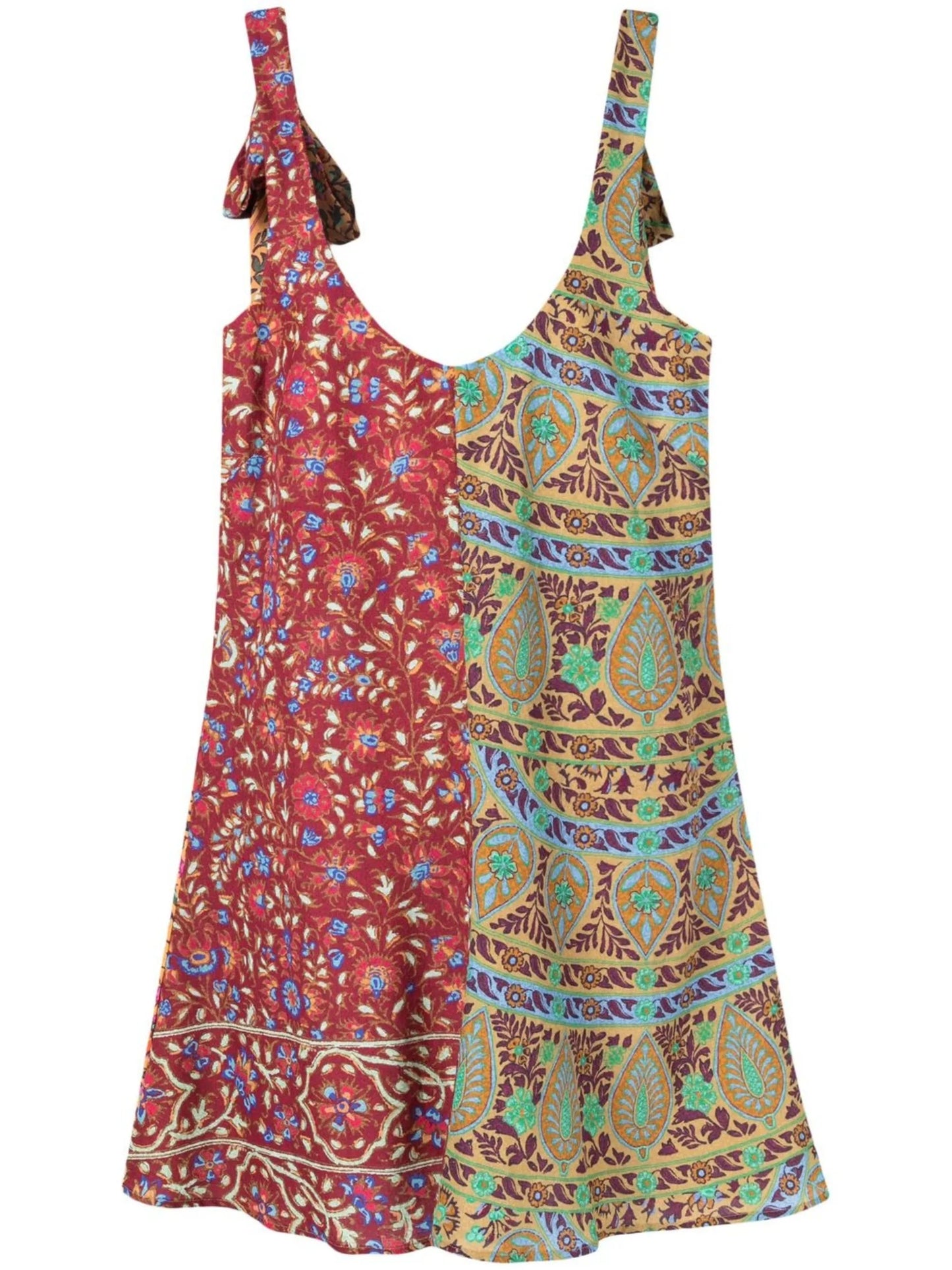 multi-panel sleeveless dress