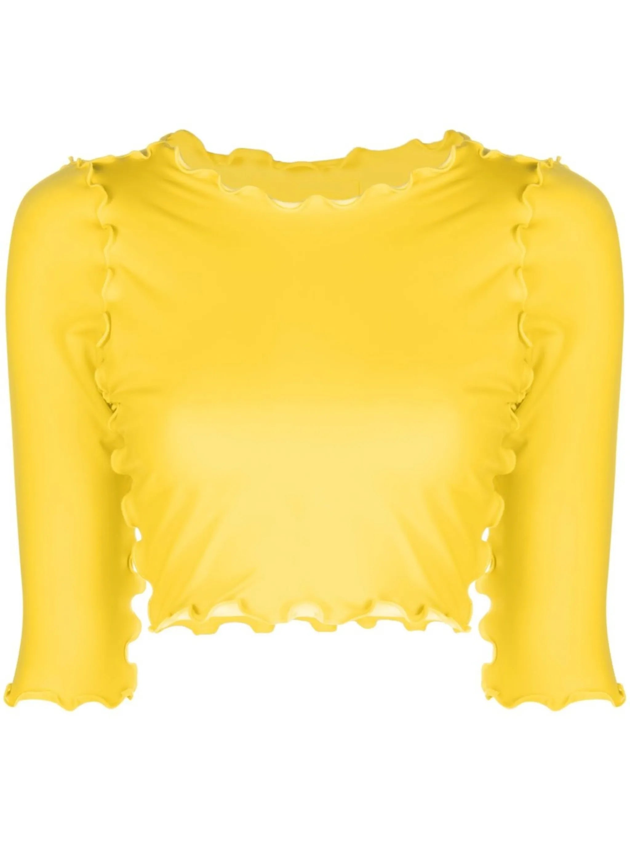 ruffled cropped top