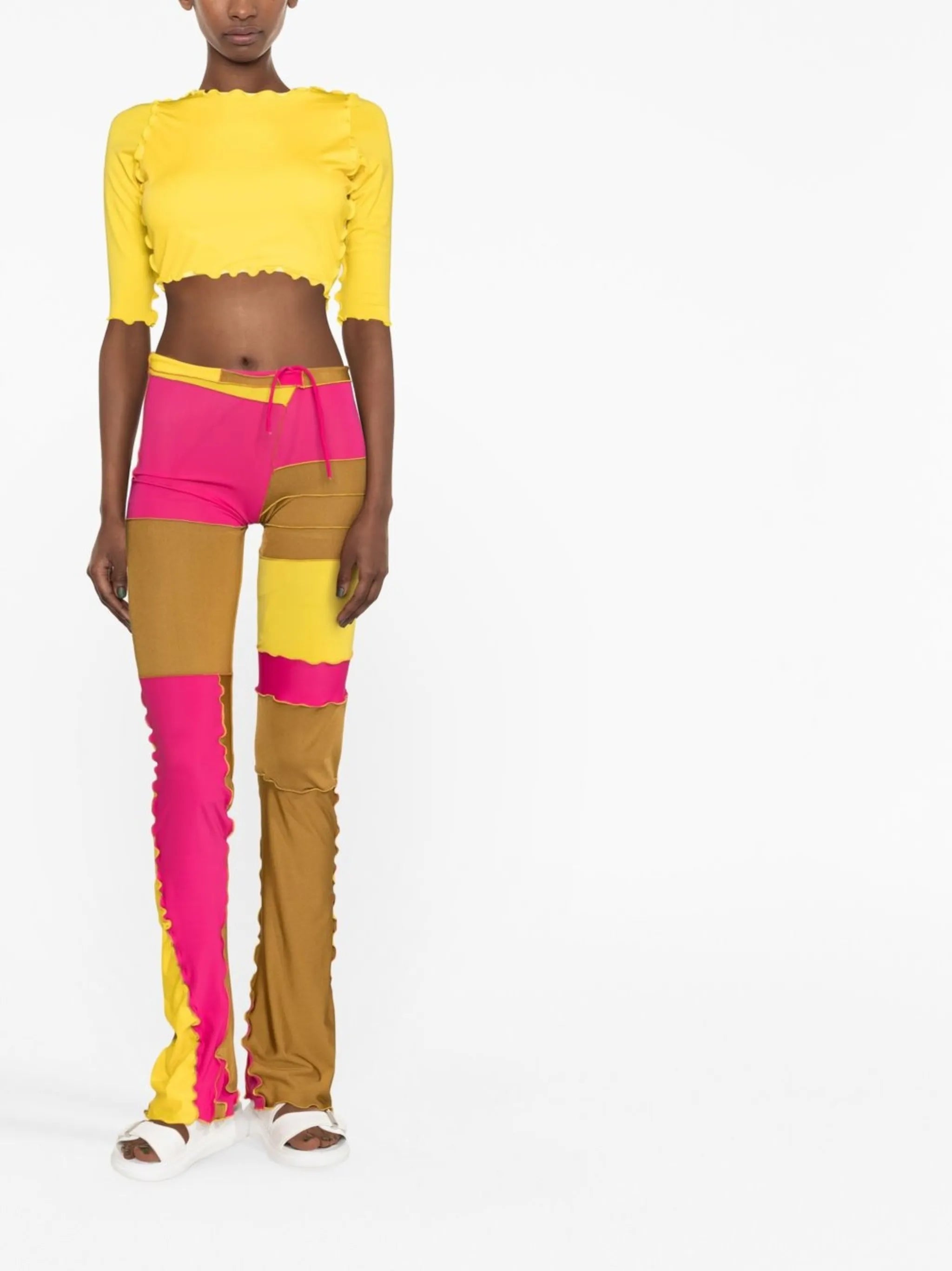 ruffled cropped top