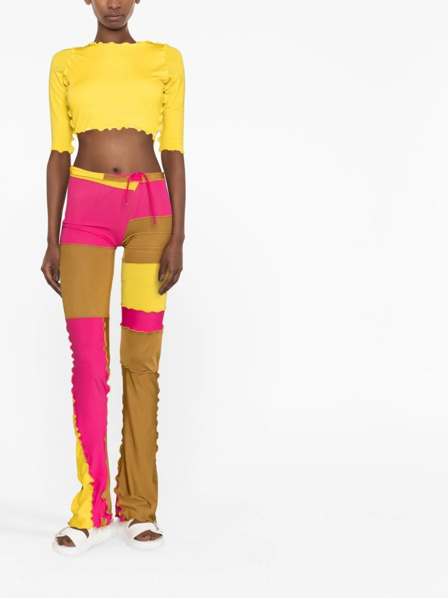 ruffled cropped top
