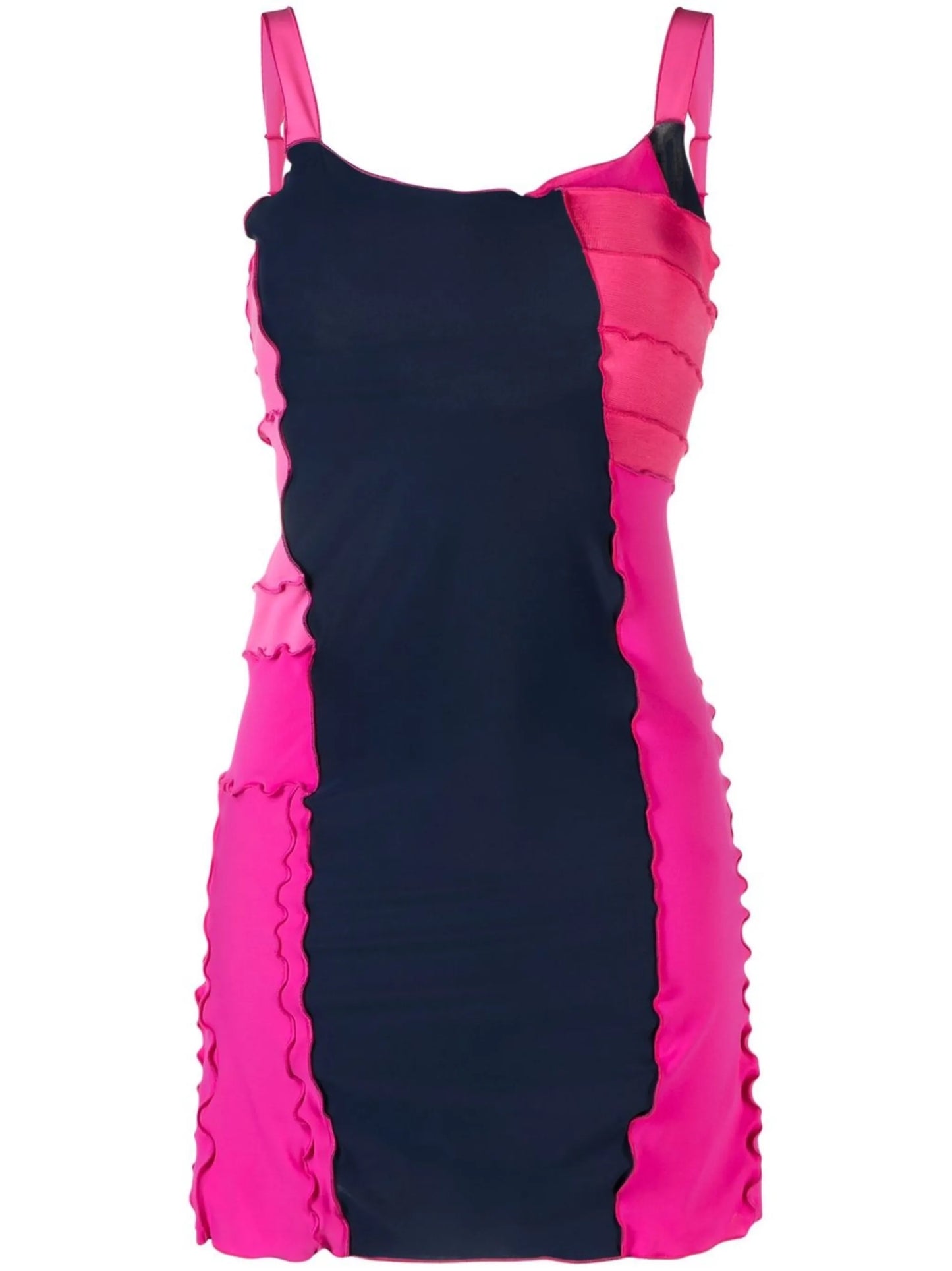 patchwork-design sleeveless dress
