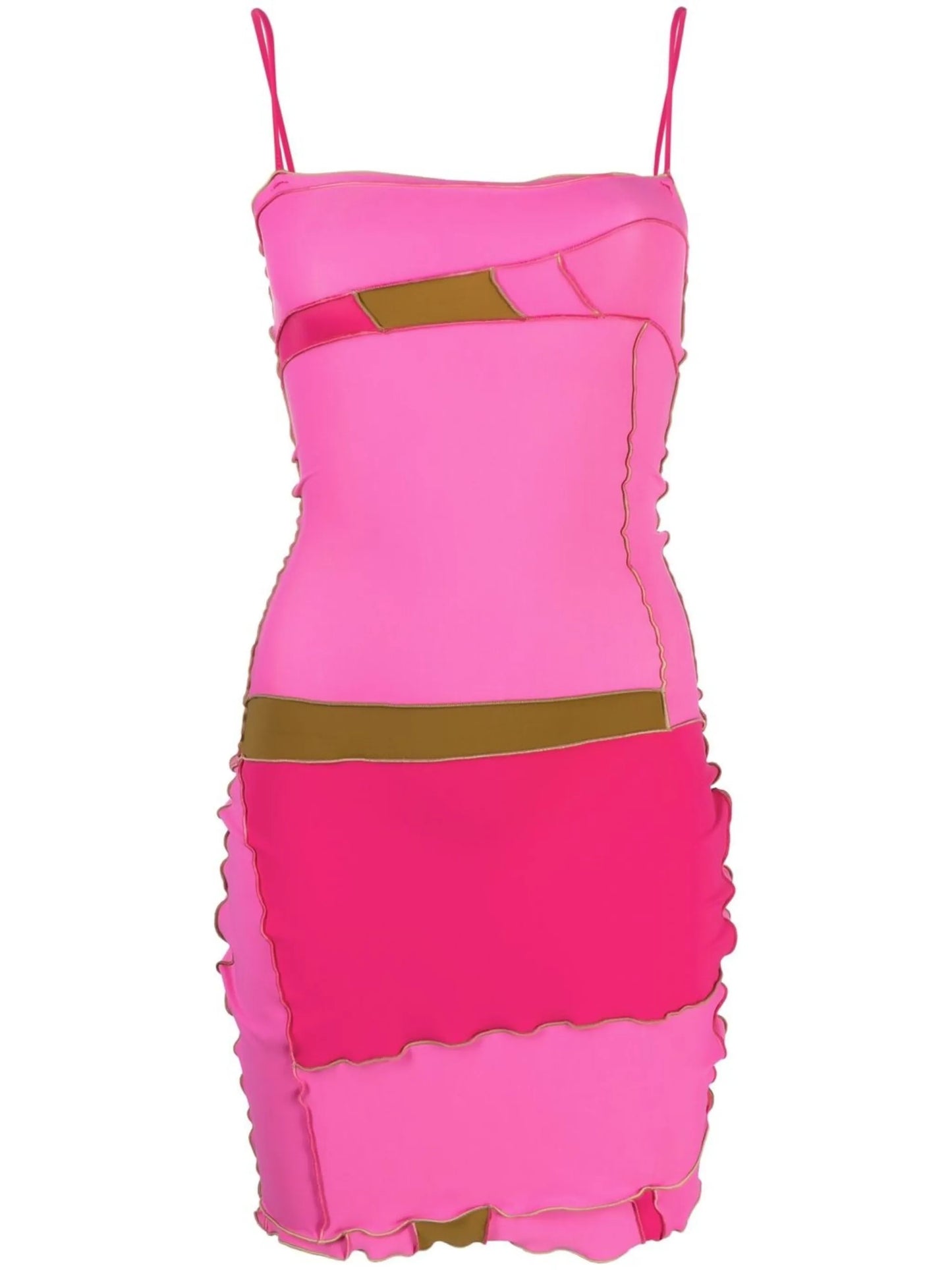Pink Patchwork Design Dress