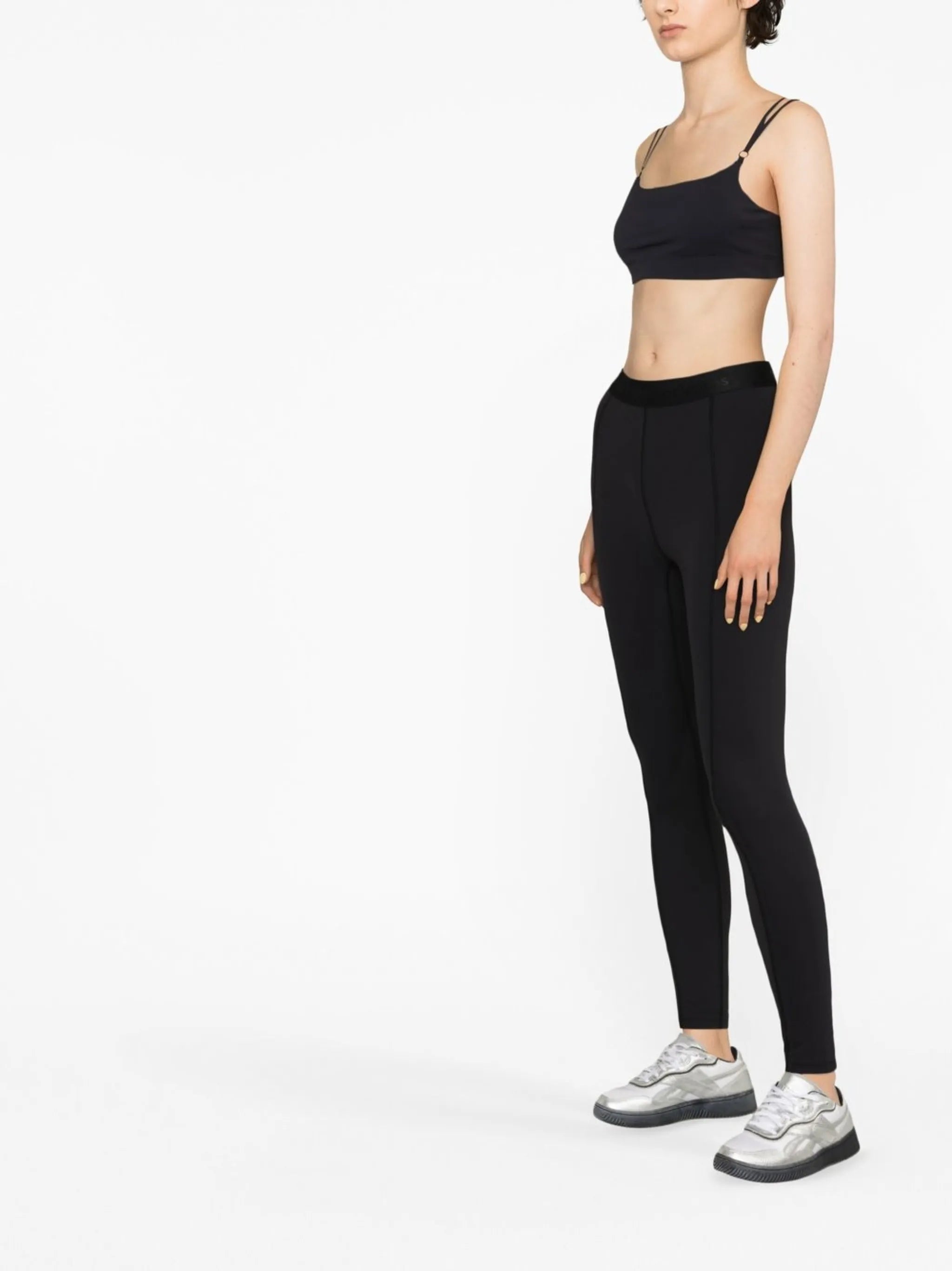 Zoom logo-waist leggings