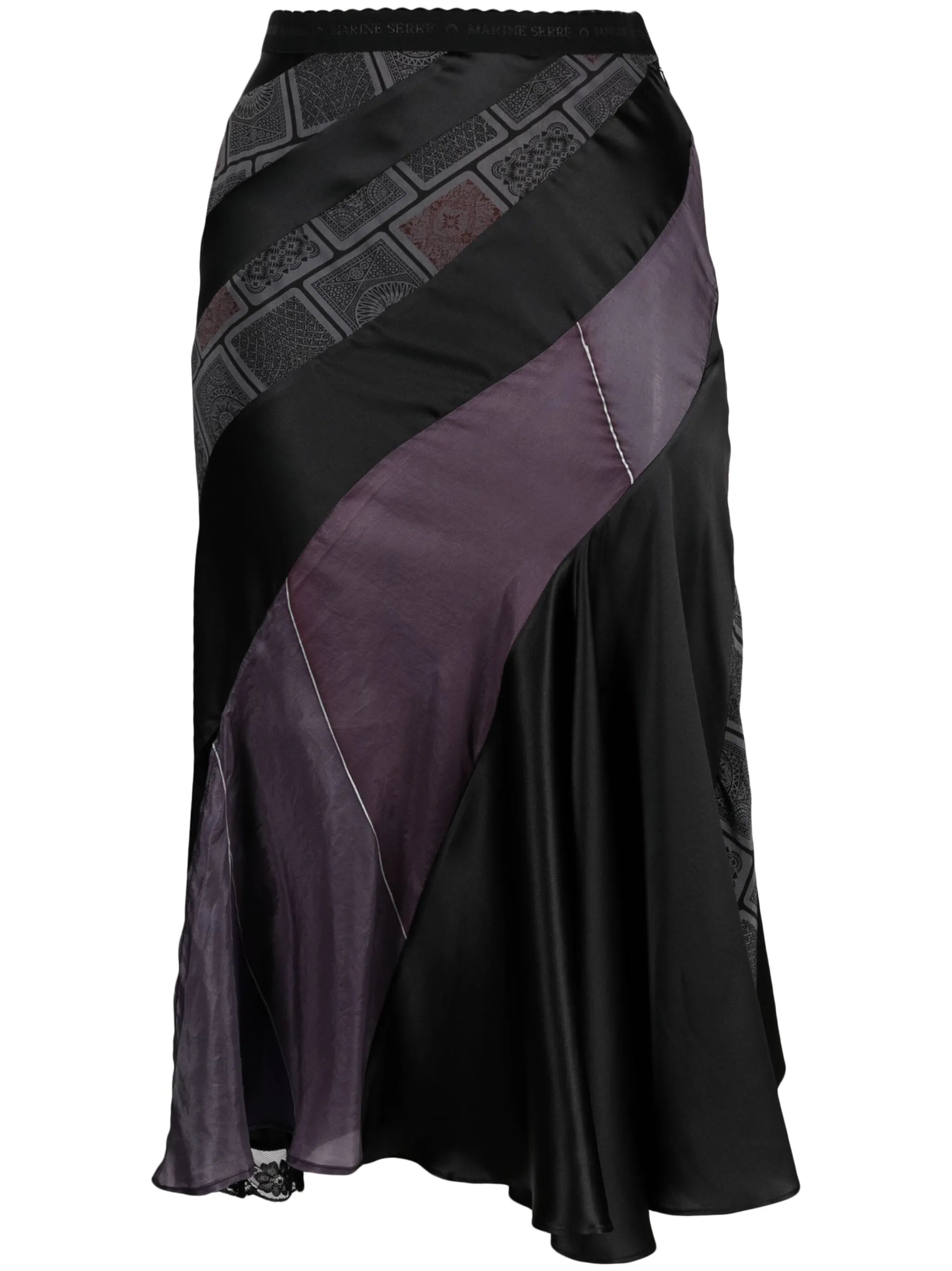 Helix Regenerated Scarves silk midi skirt