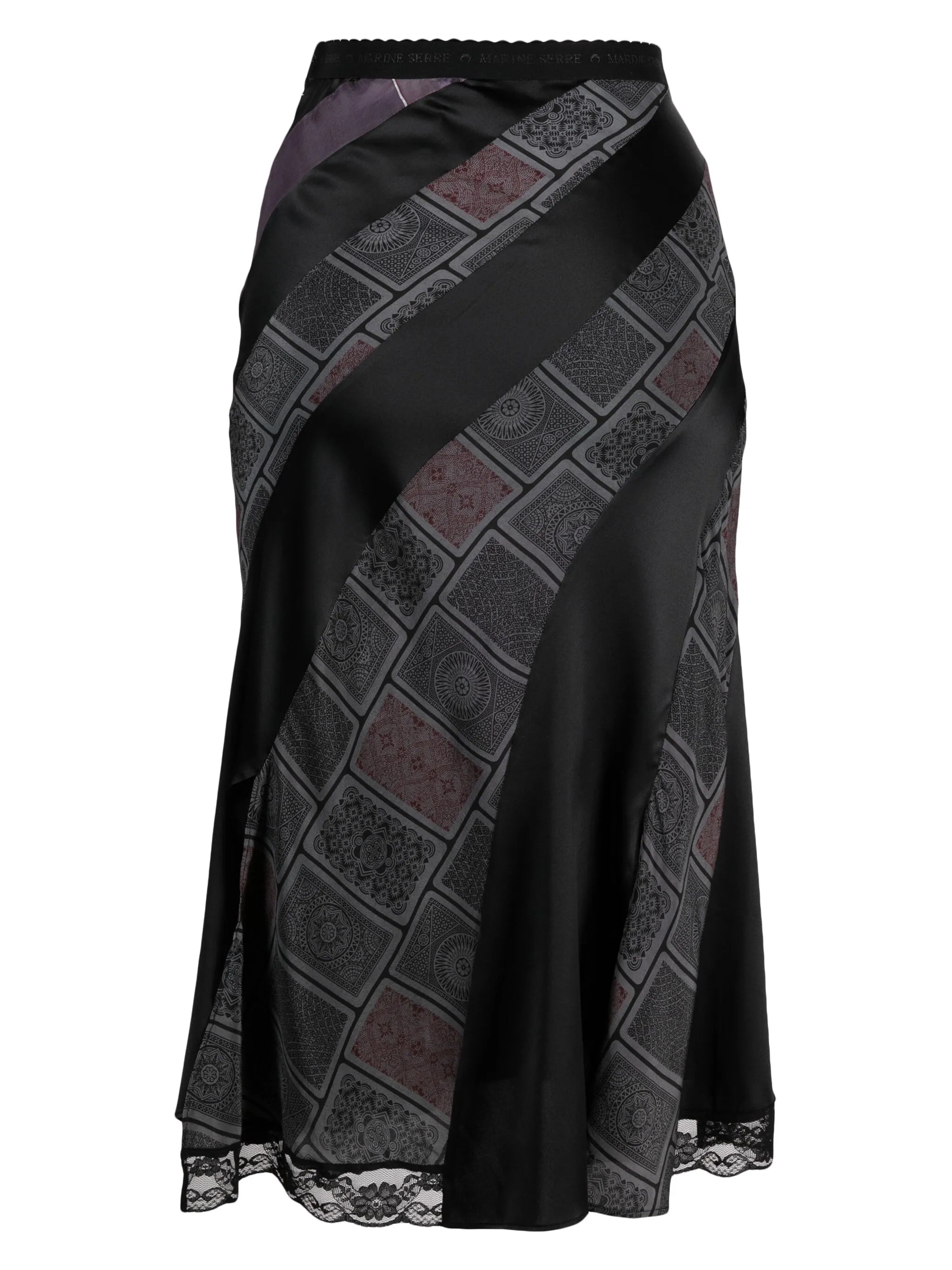 Helix Regenerated Scarves silk midi skirt